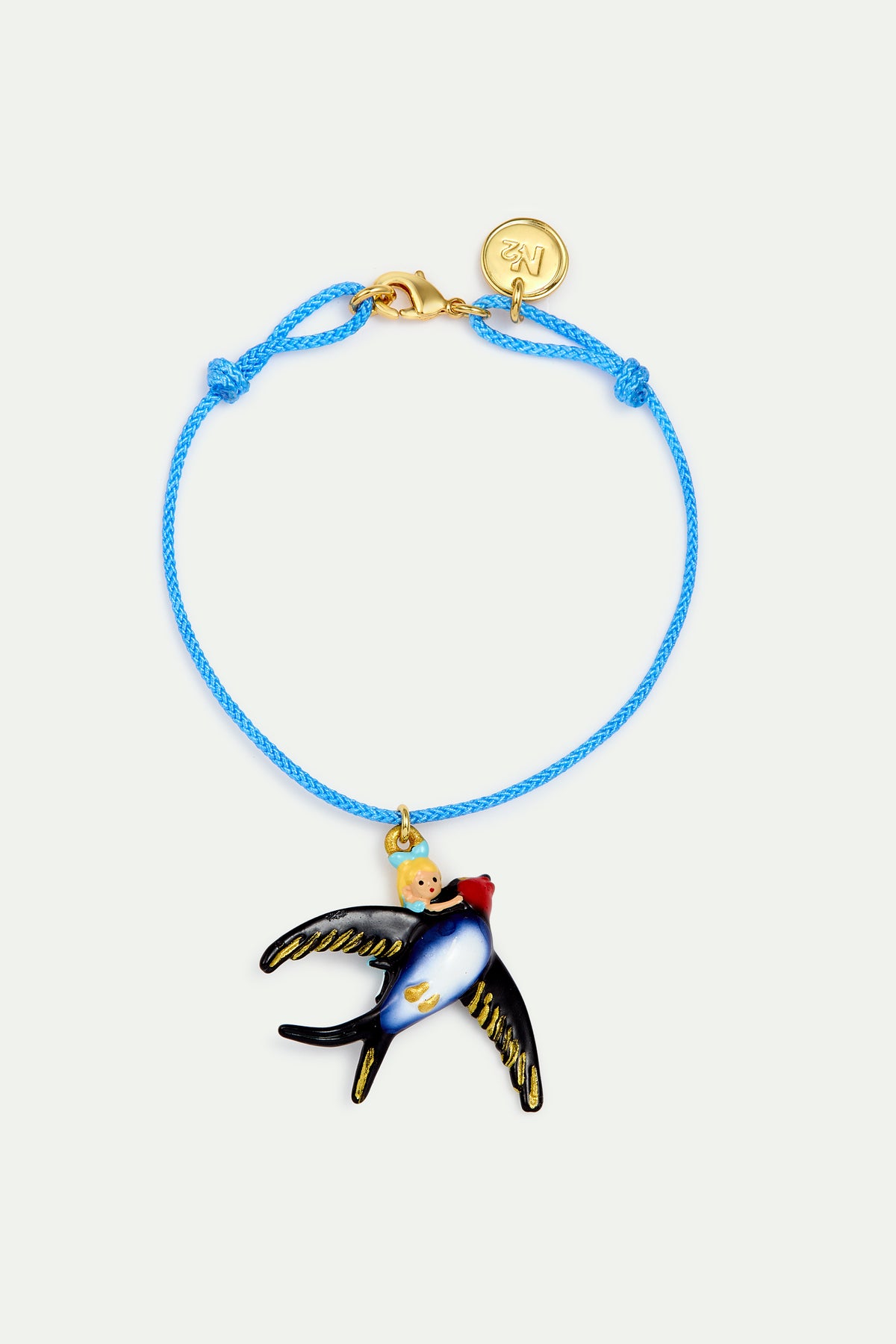 Alice and swallow blue bracelet