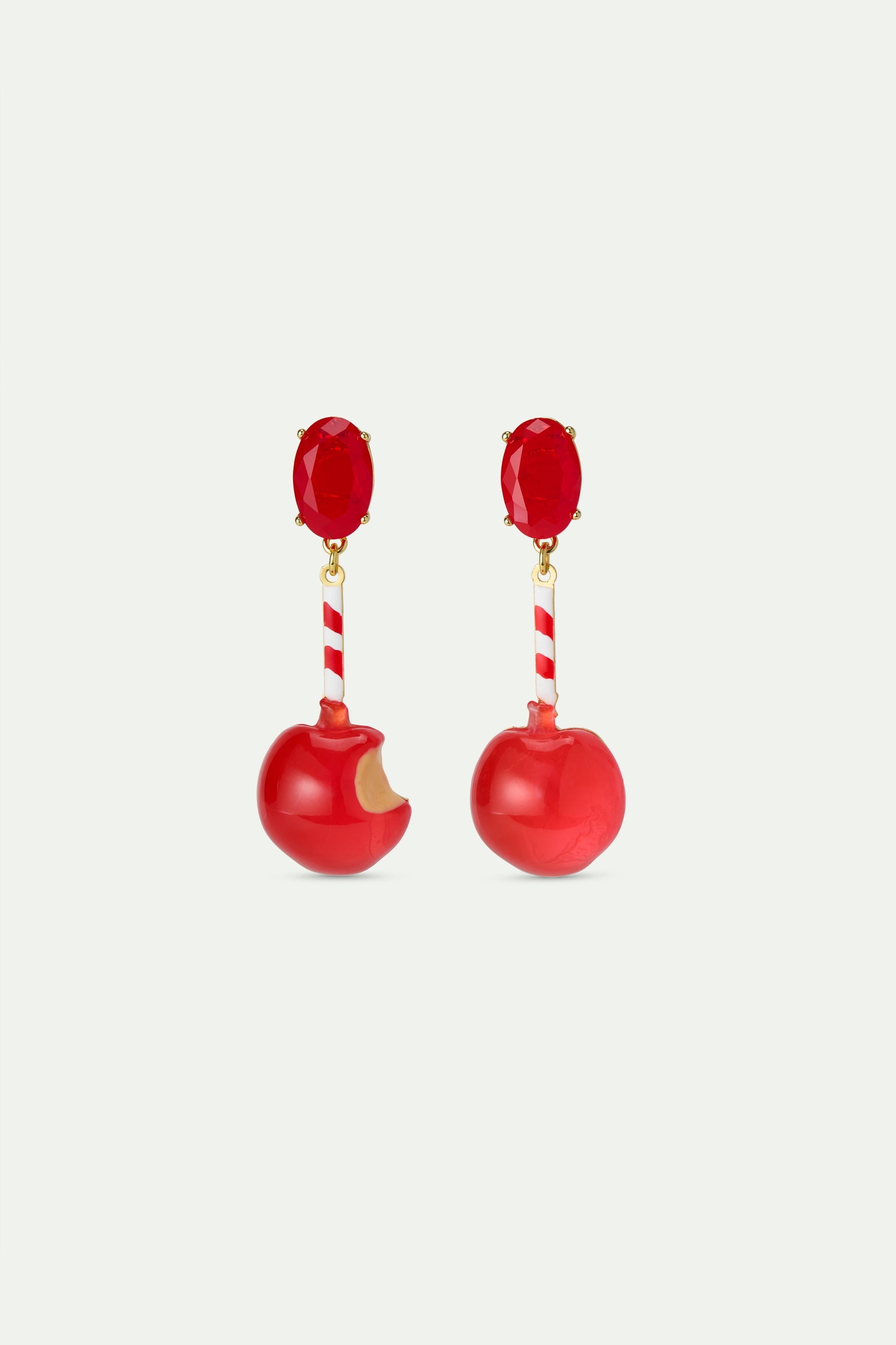 Toffee apple earrings