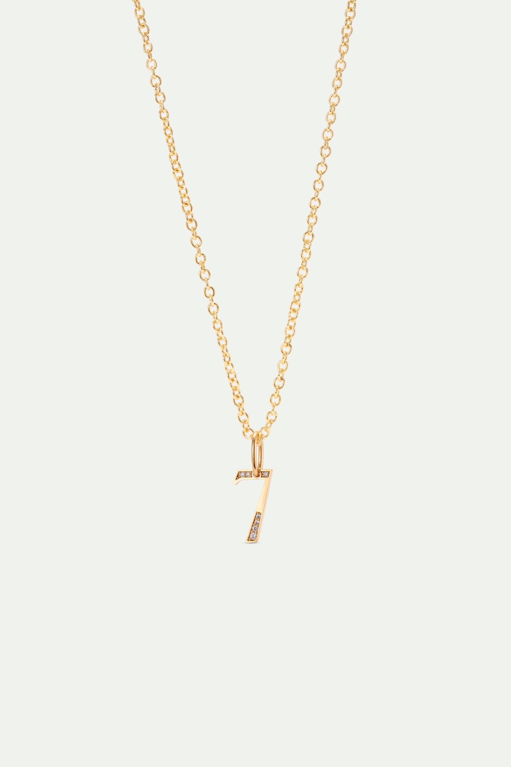 Number 7 pendant, spirituality and intelligence