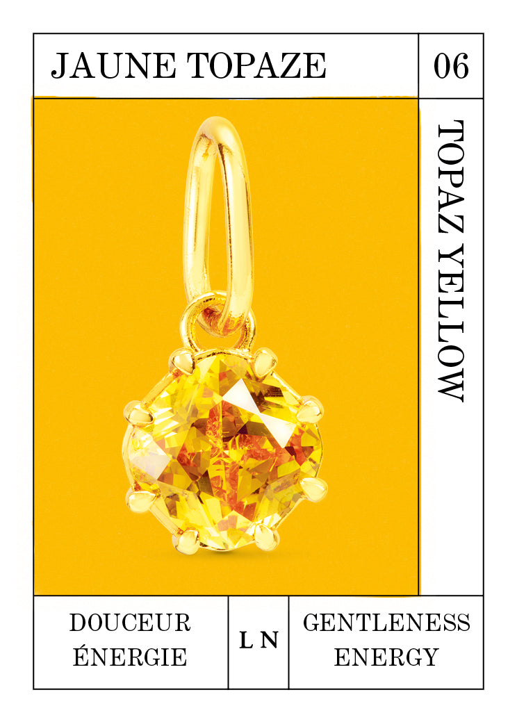 Topaz Yellow Pendant, Gentleness and Energy - June