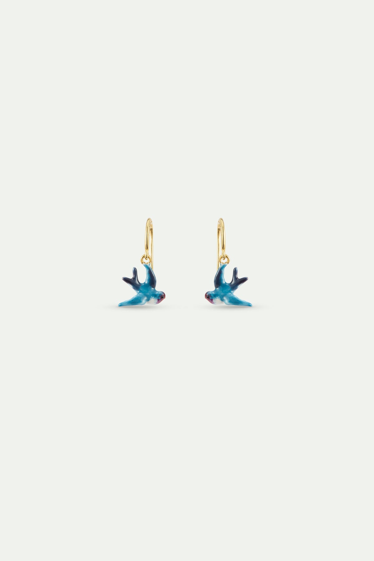 Pendientes de gancho golondrina azul