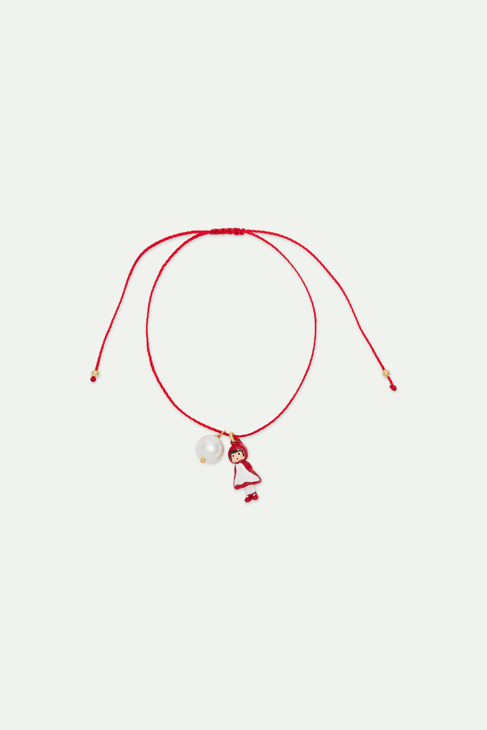 Little Red Riding Hood red satin bracelet