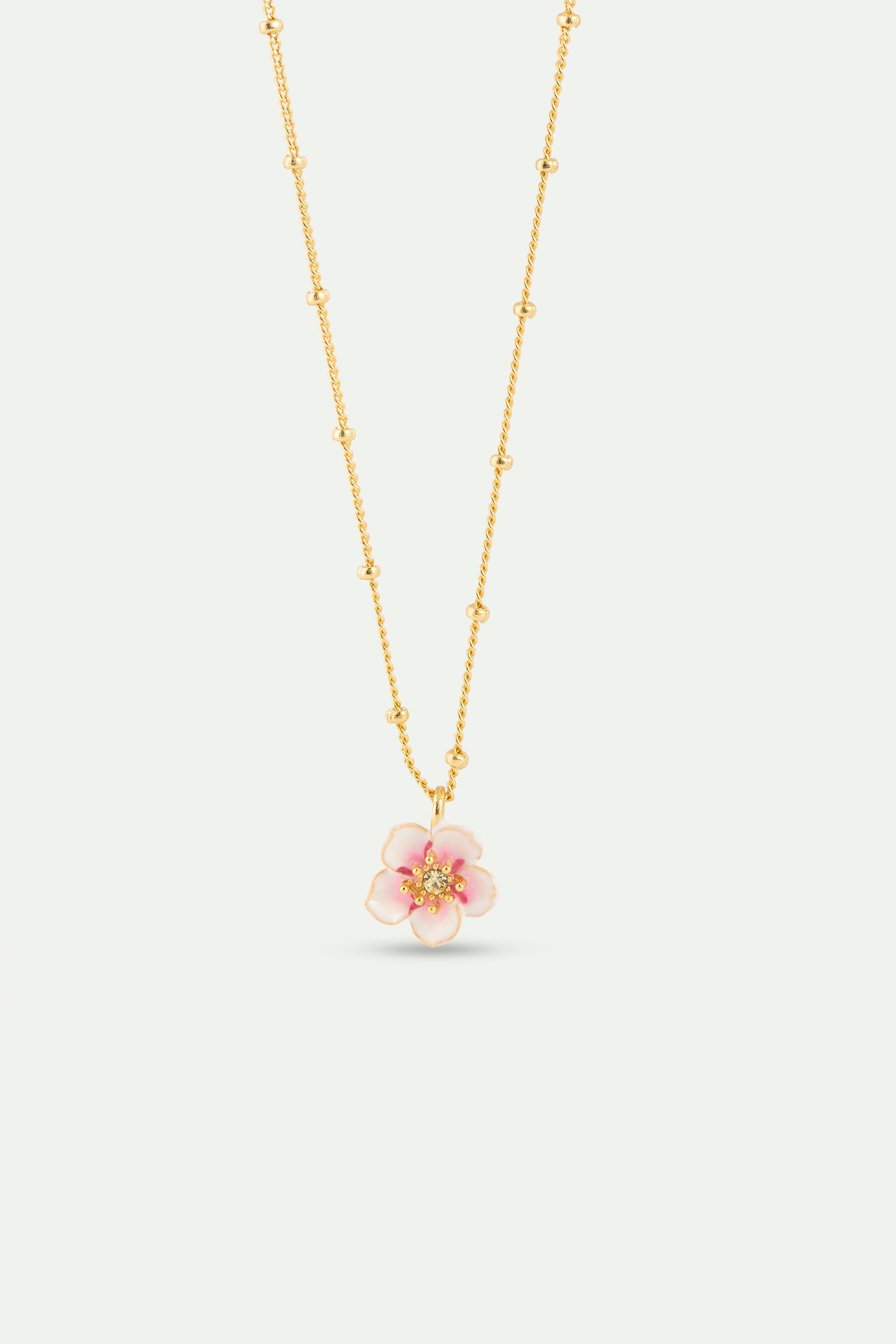 Mini cherry blossom pendant necklace