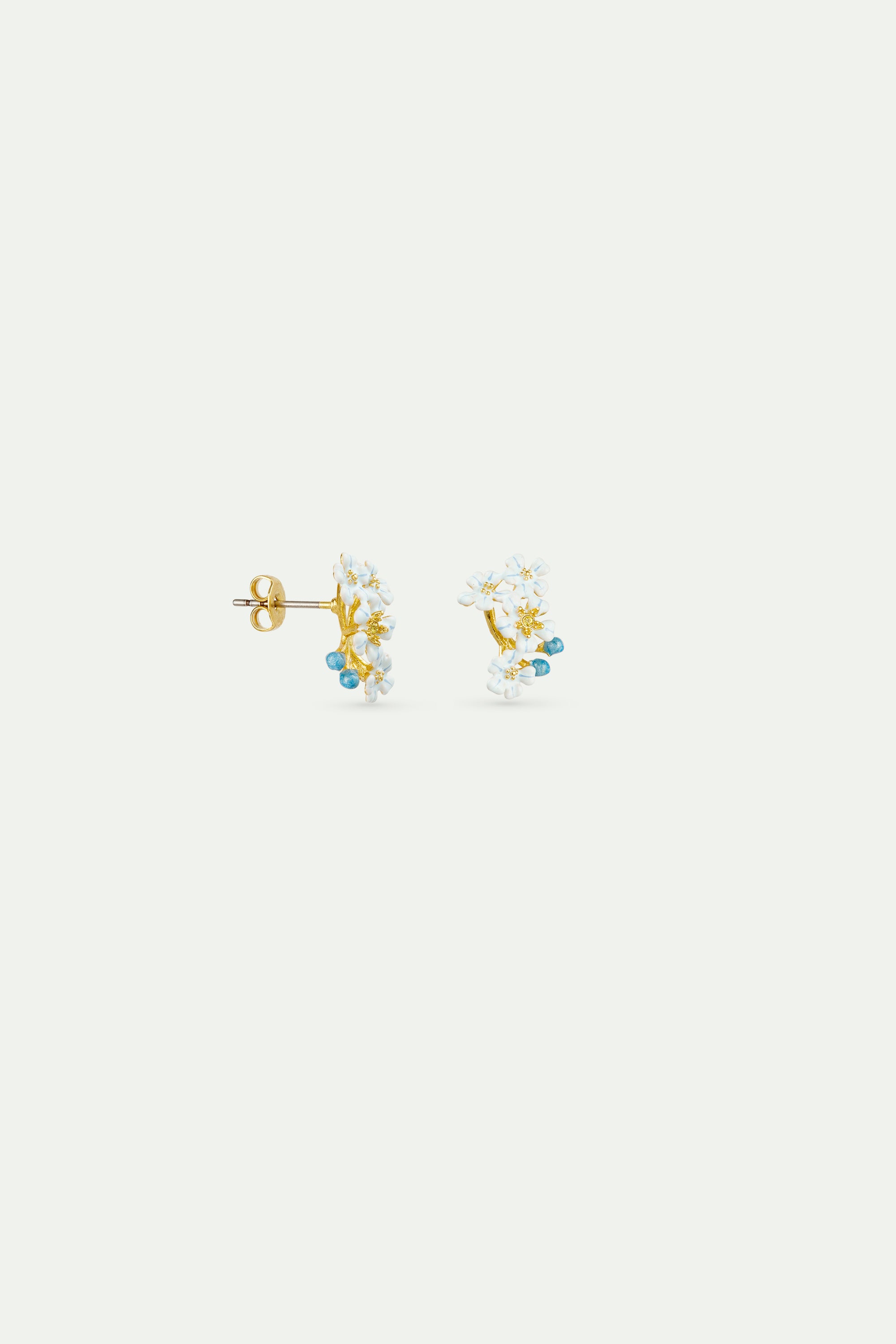 Blue myosotis earrings