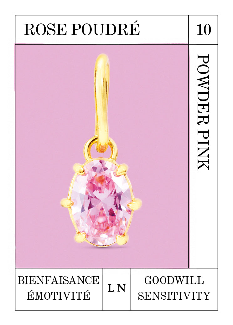 Powder Pink Stone Pendant, Goodwill and Emotion - October