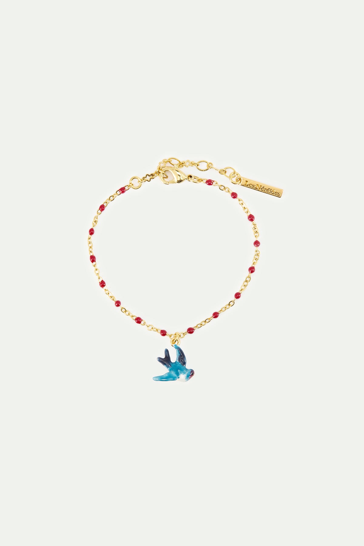 Pulsera fina golondrina azul