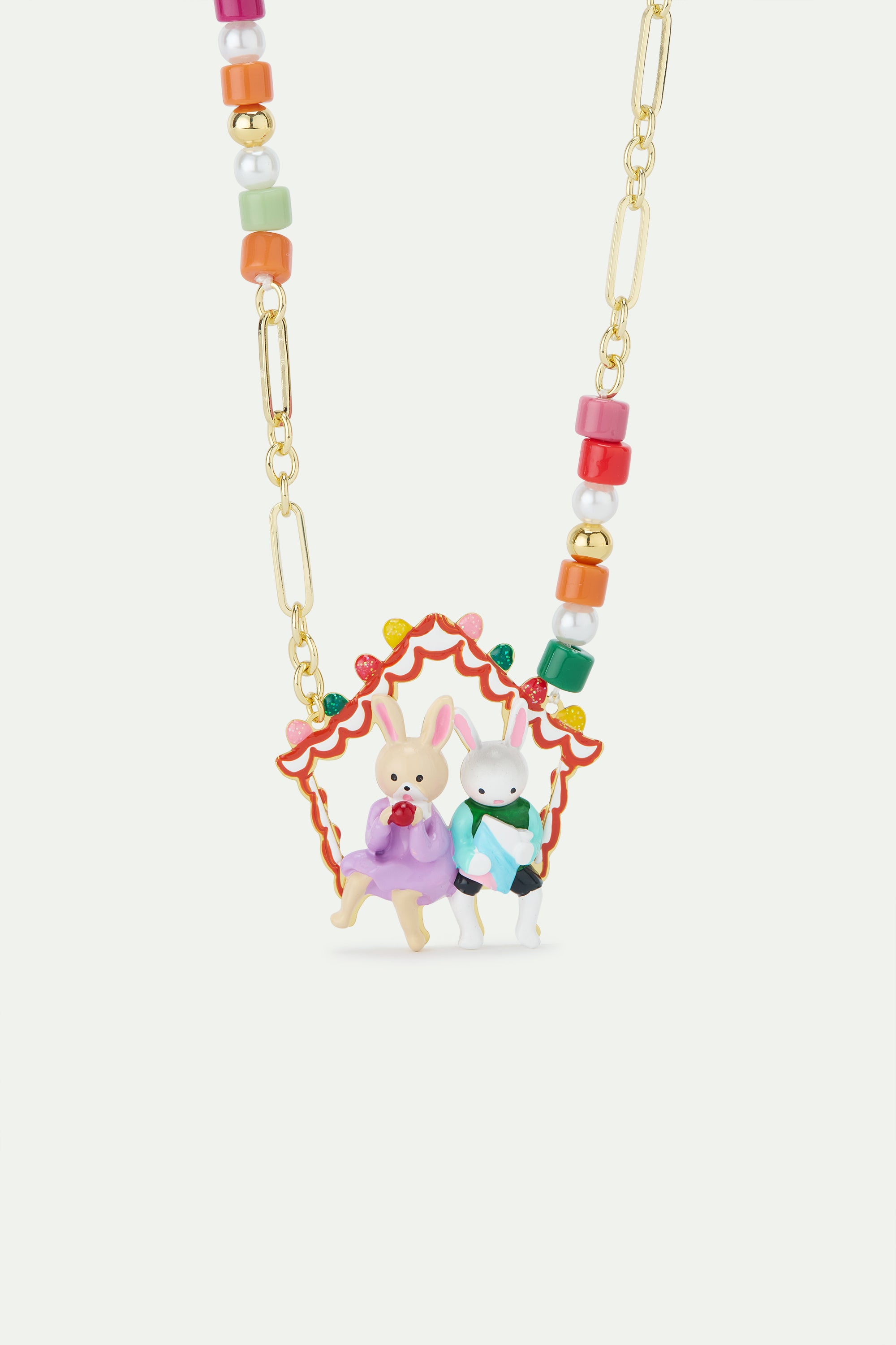 Hansel and Gretel pendant with colourful beads