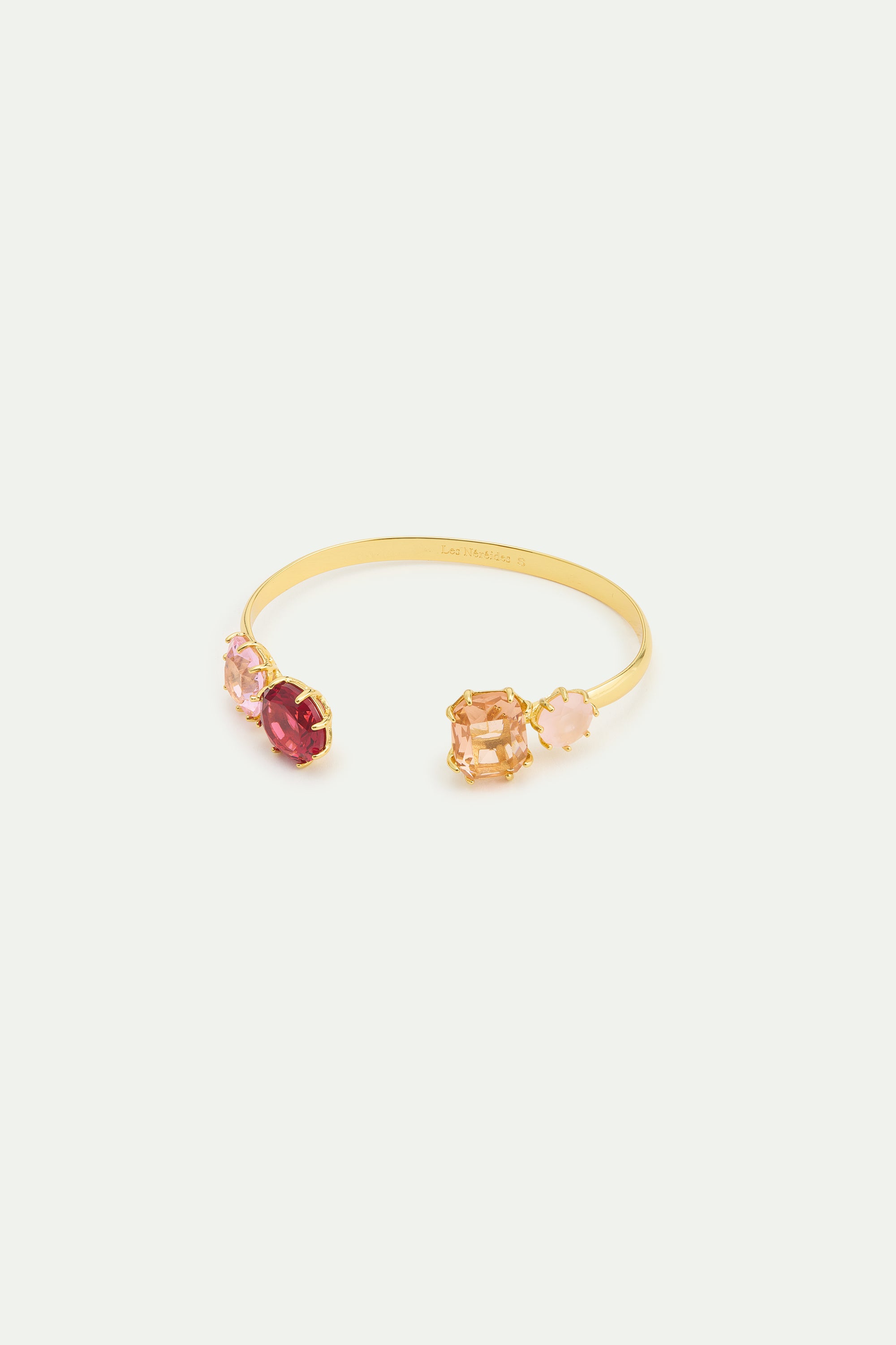 Gradient pink Diamantine 4 stone cuff bracelet