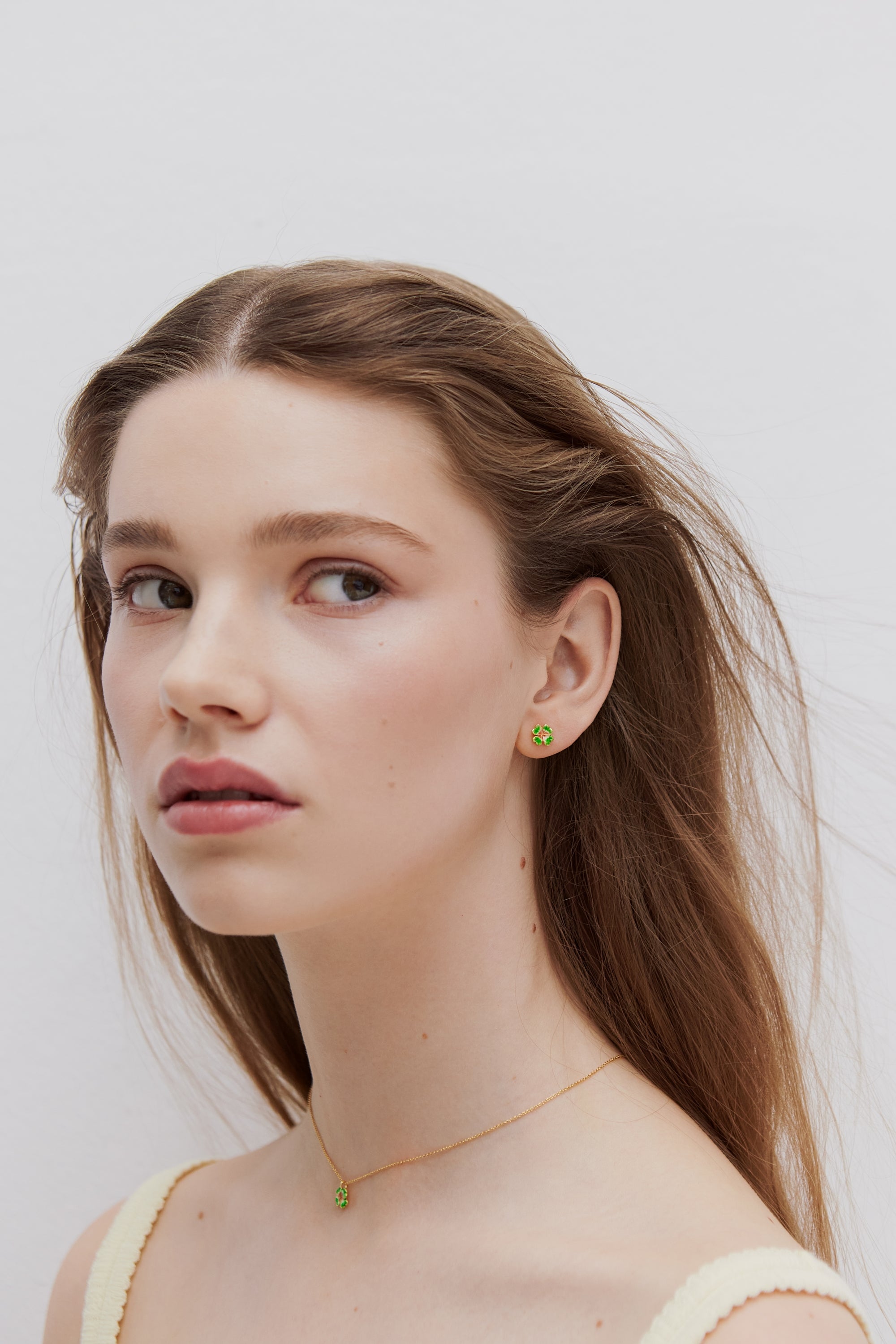 Little four-leaf clover earrings