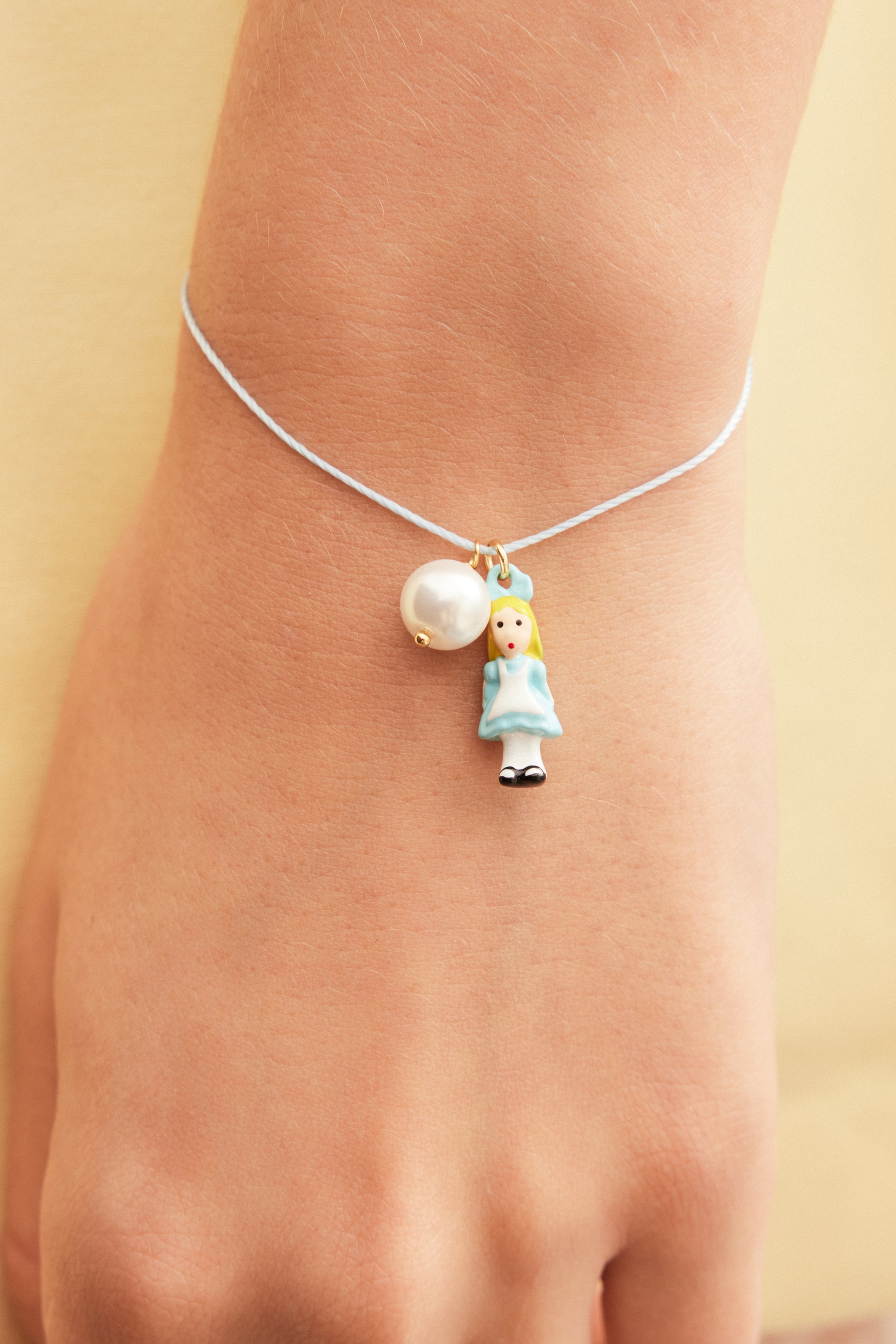 Alice blue satin bracelet