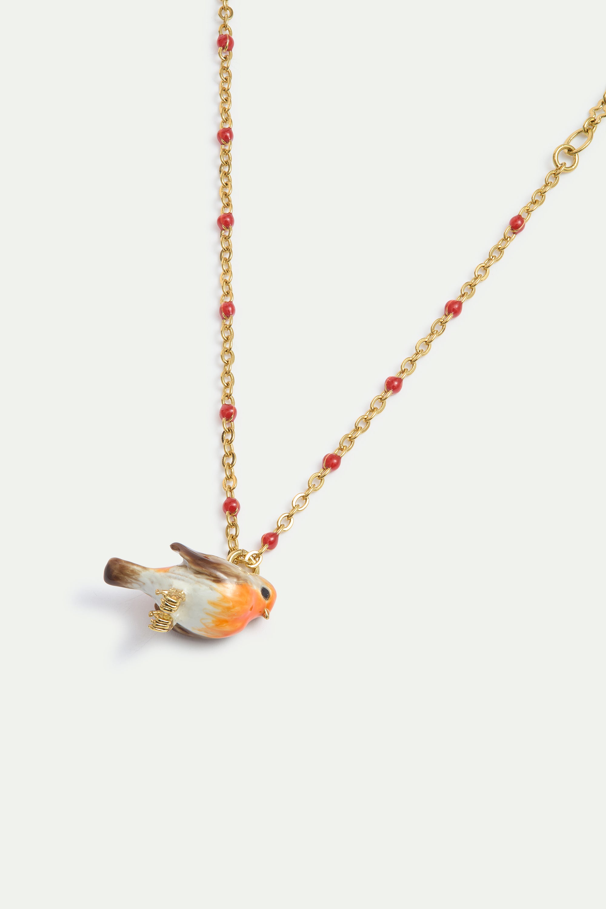 Bracelet pendentif rouge-gorge