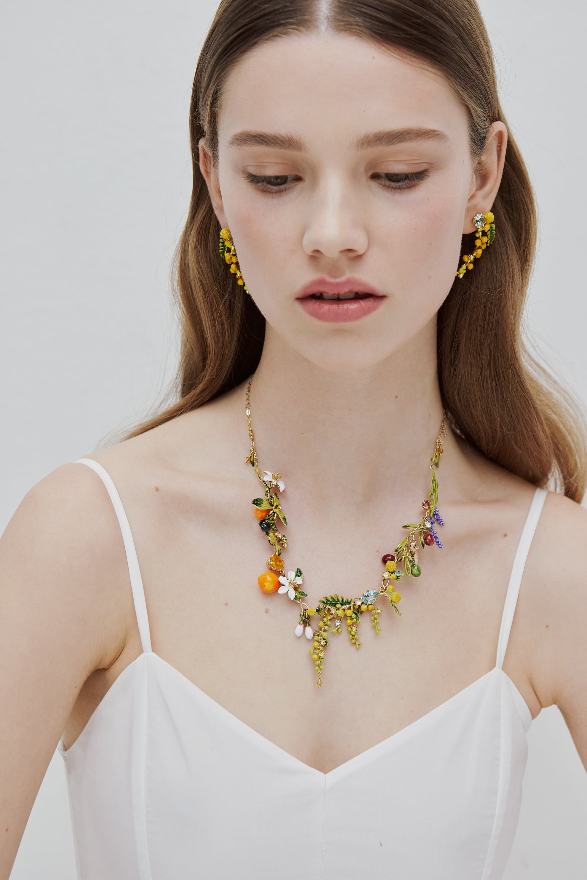 Multi element of the Provence garden collar necklace