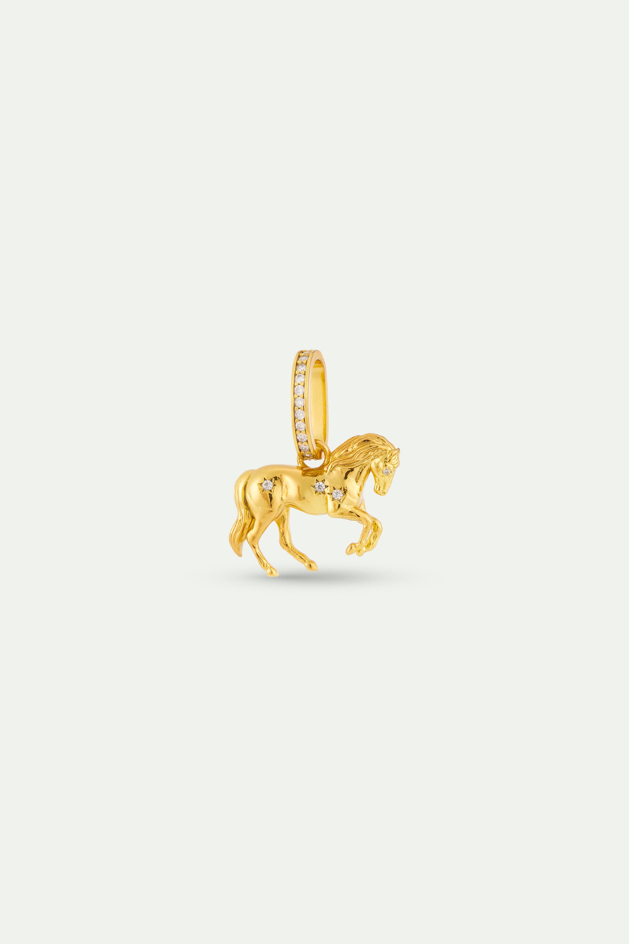Golden horse pendant, passion and curiosity