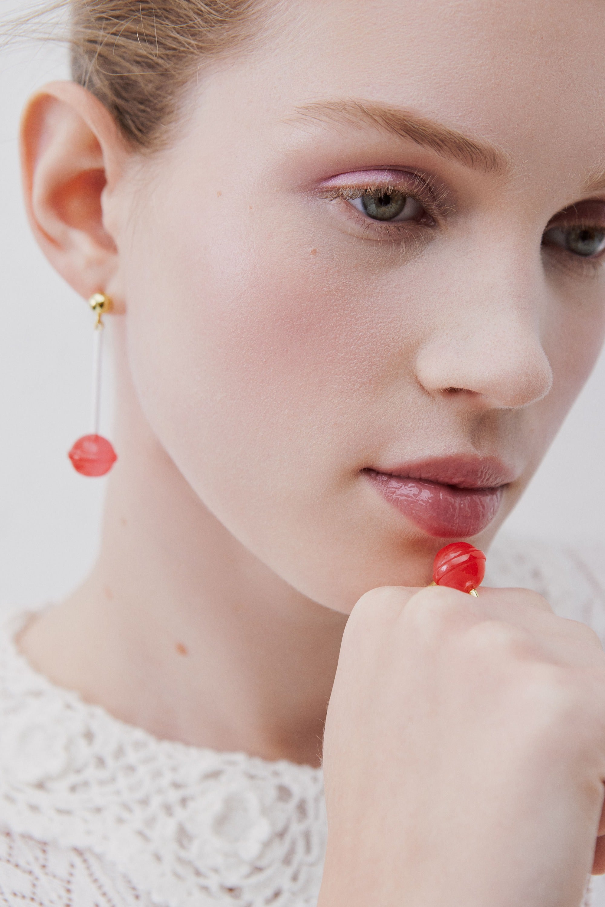 Pink lollipop ajustable ring