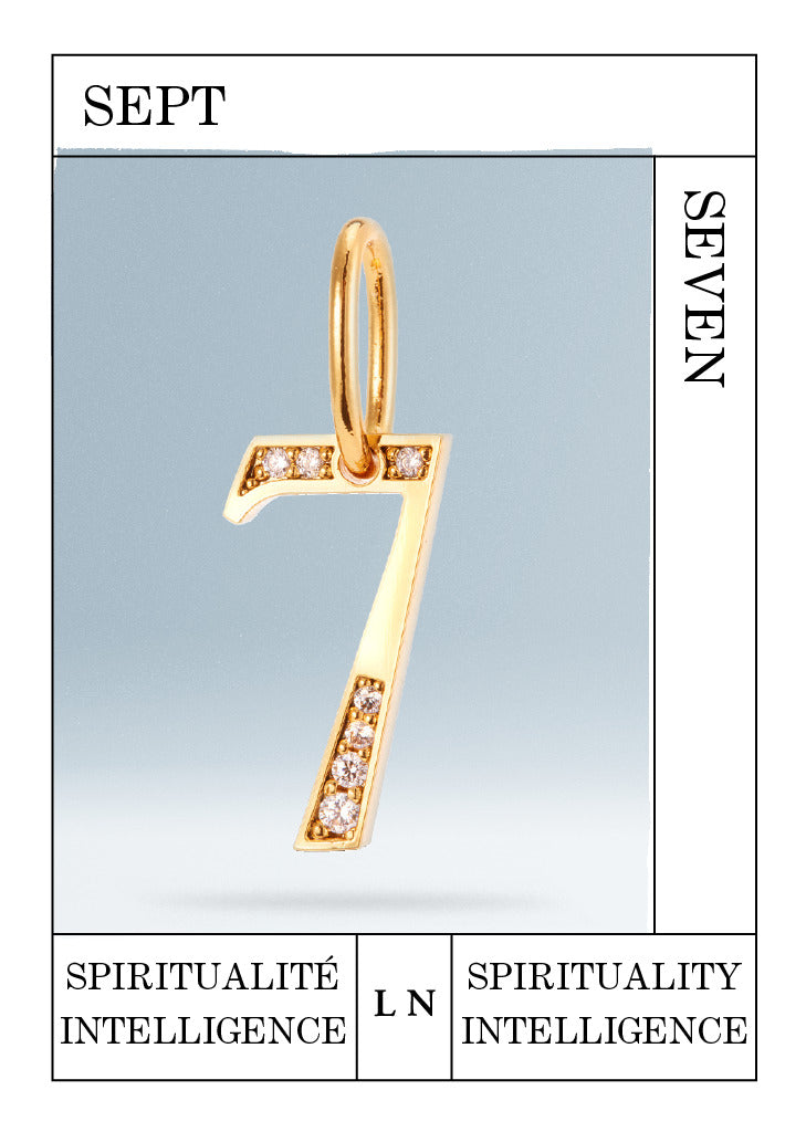 Number 7 pendant, spirituality and intelligence