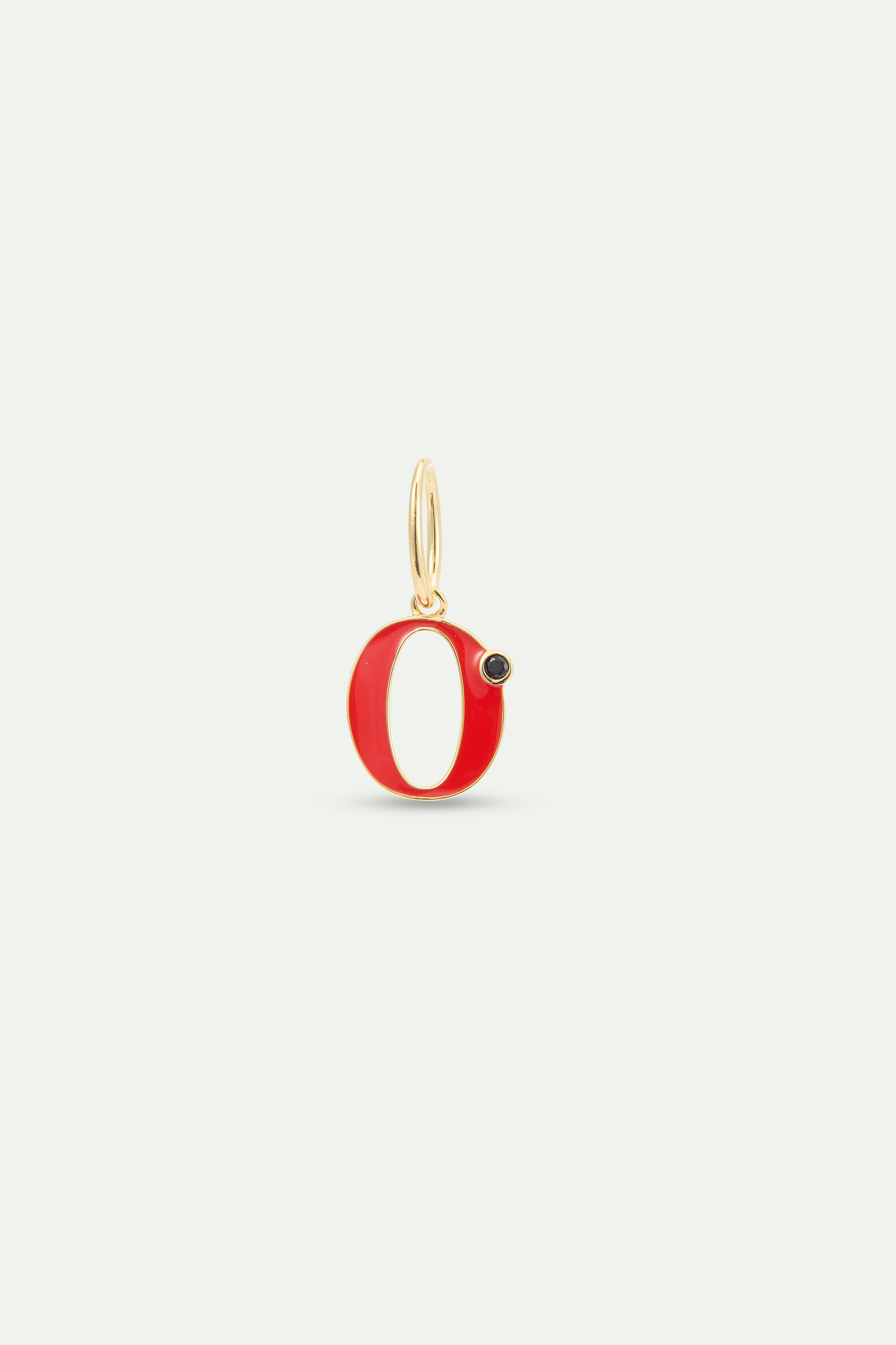 Red letter O pendant
