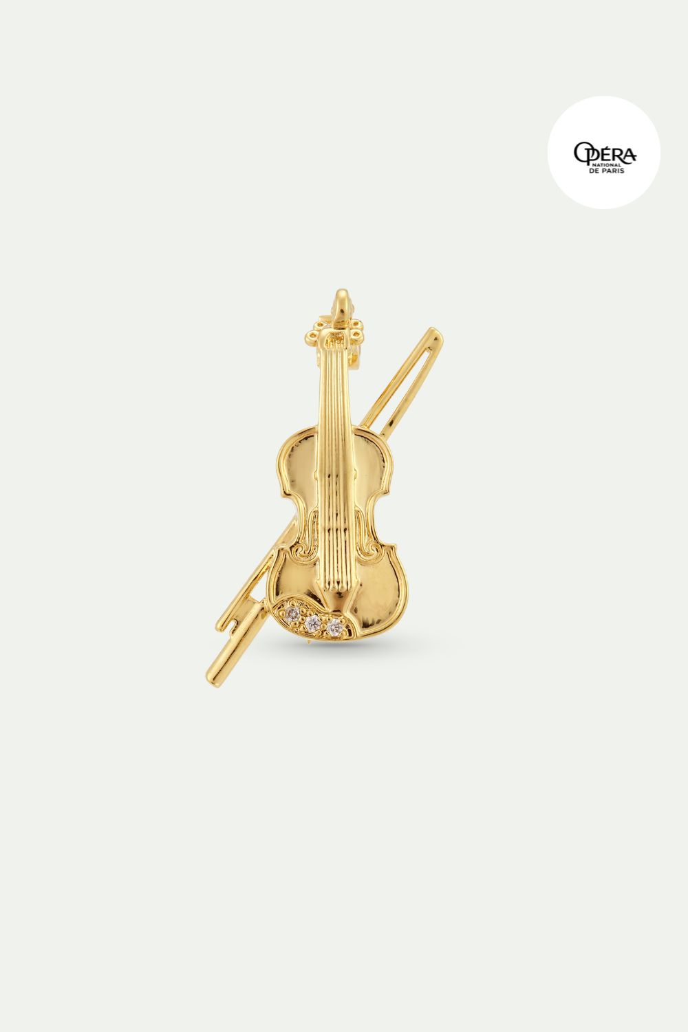 Broche violonchelo dorado