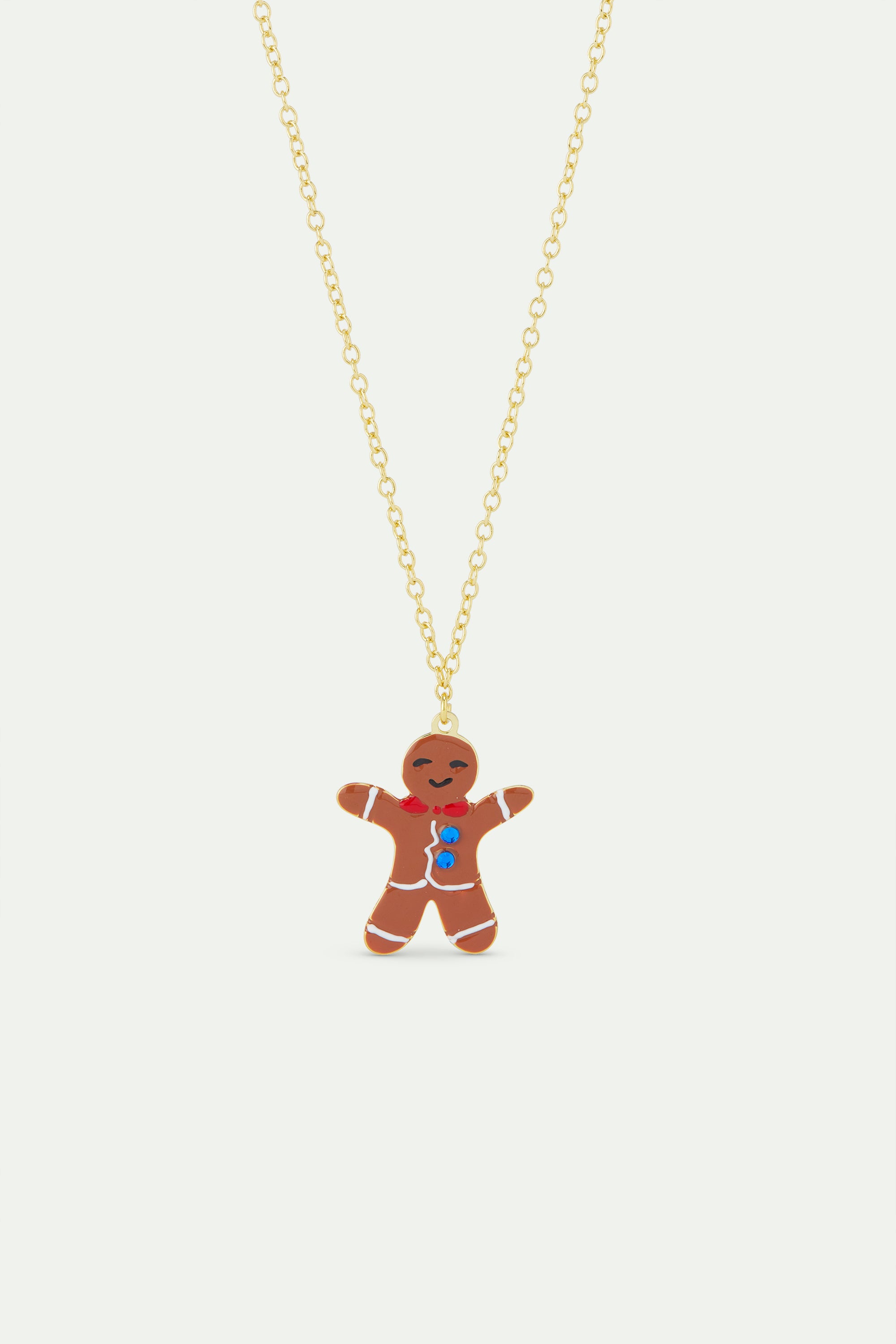 Gingerbread man pendant necklace