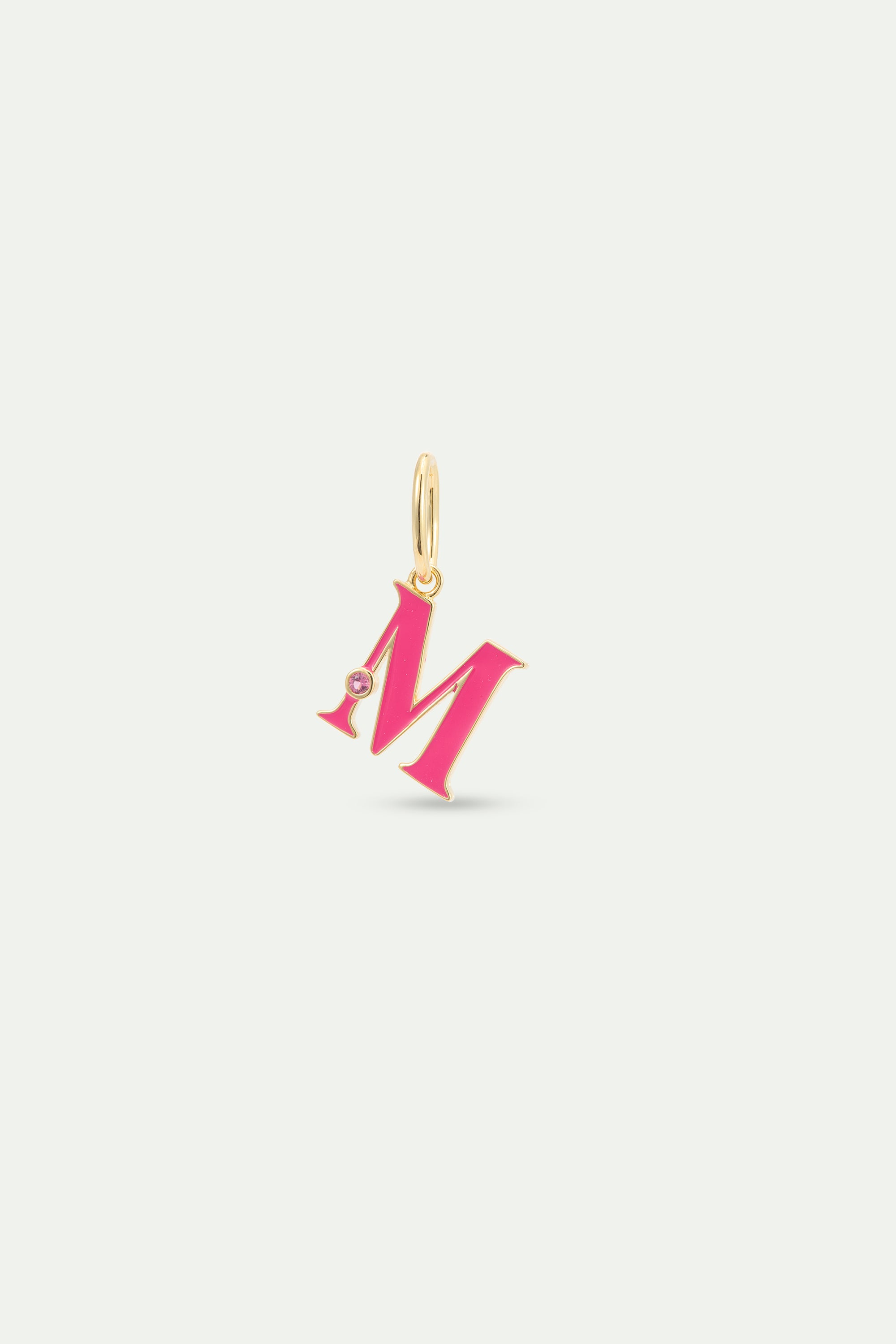 Pink letter M pendant
