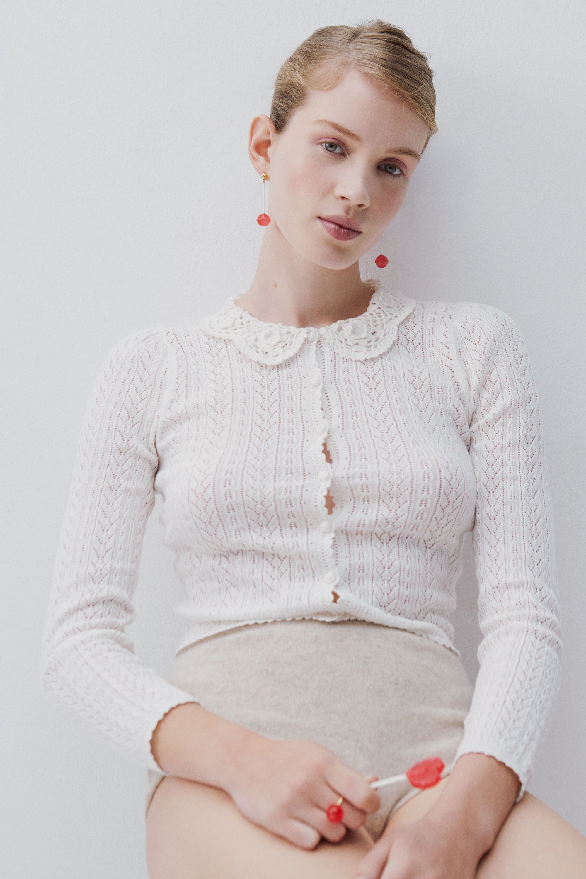 Strawberry lollipop earrings