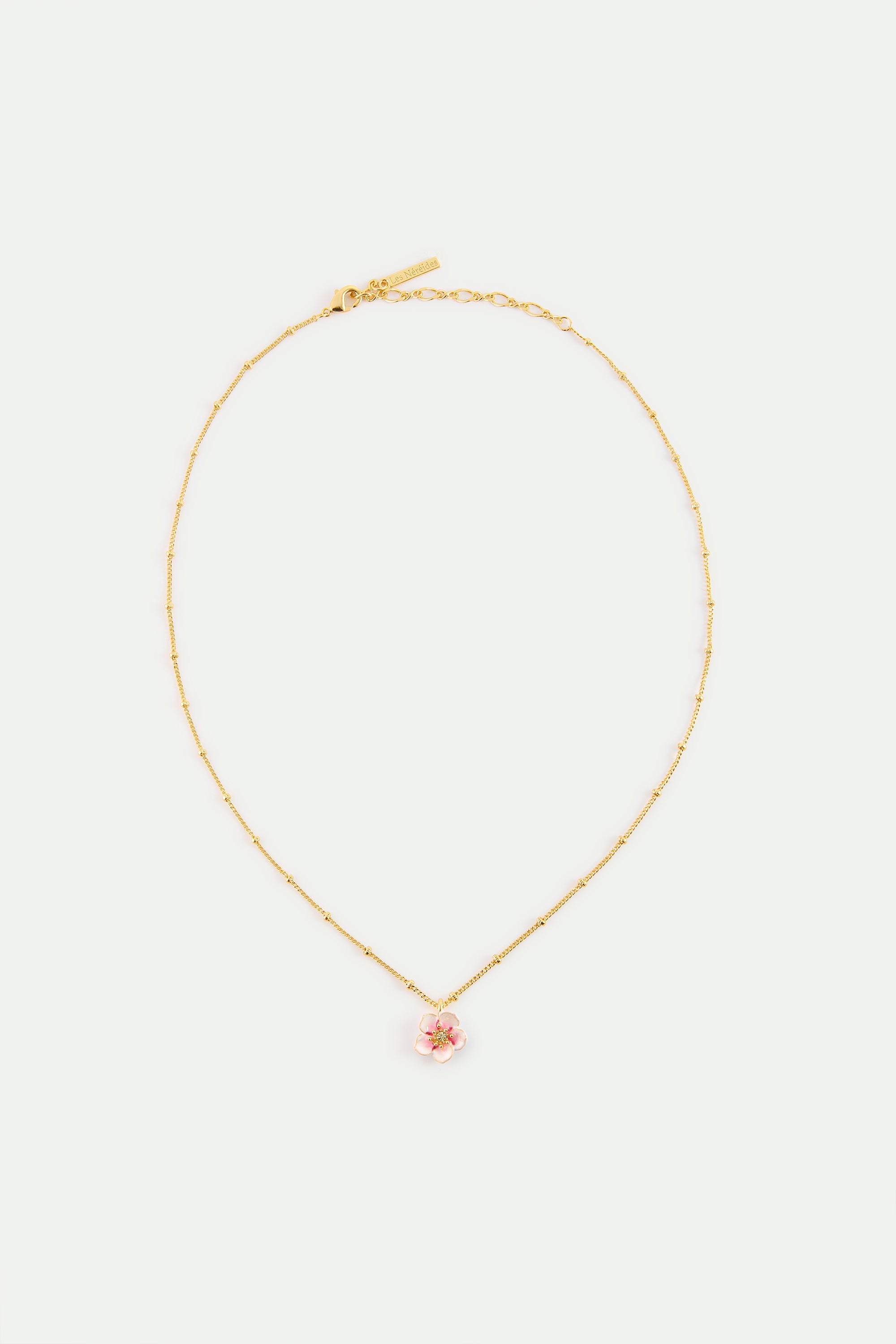 Mini cherry blossom pendant necklace