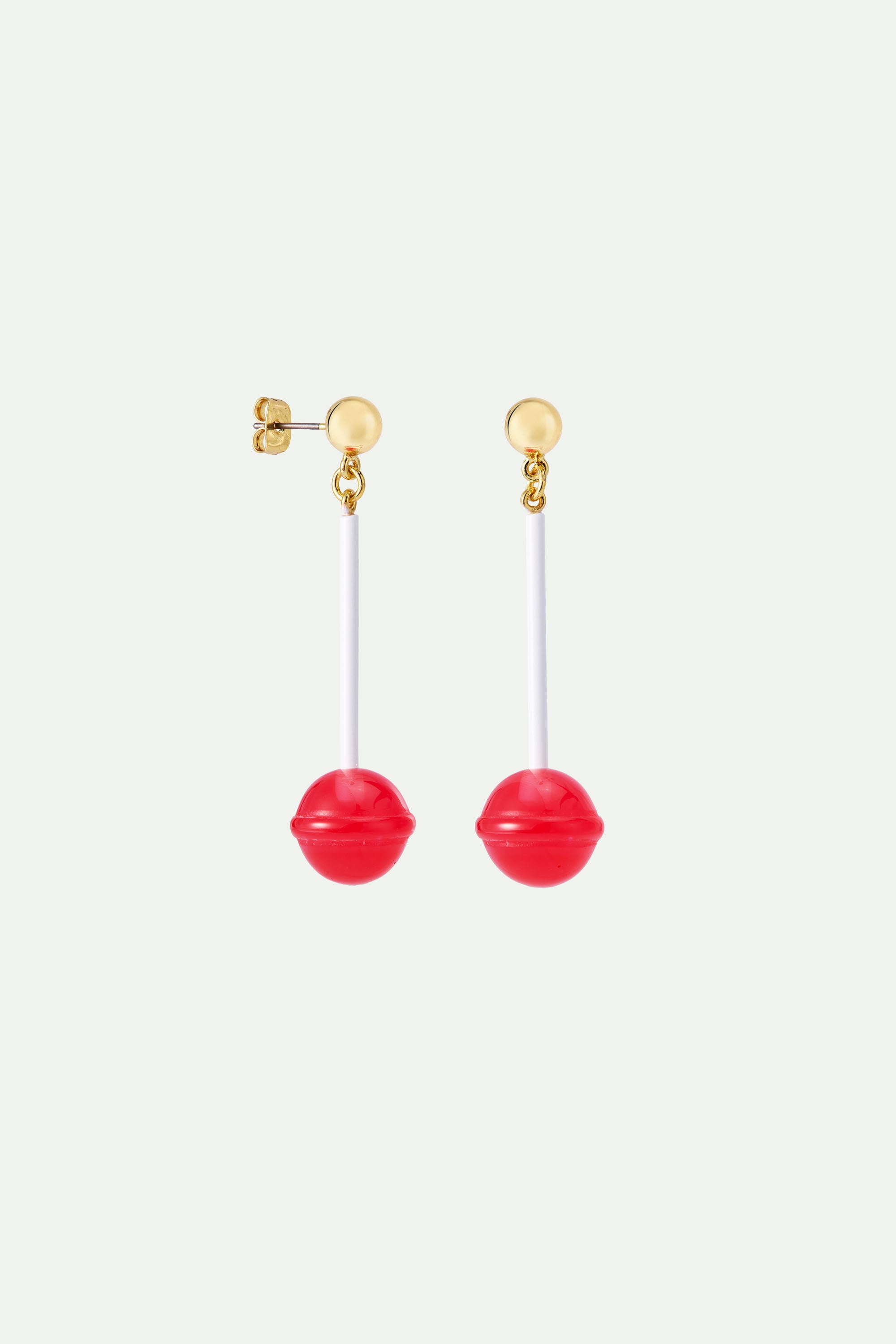 Strawberry lollipop earrings