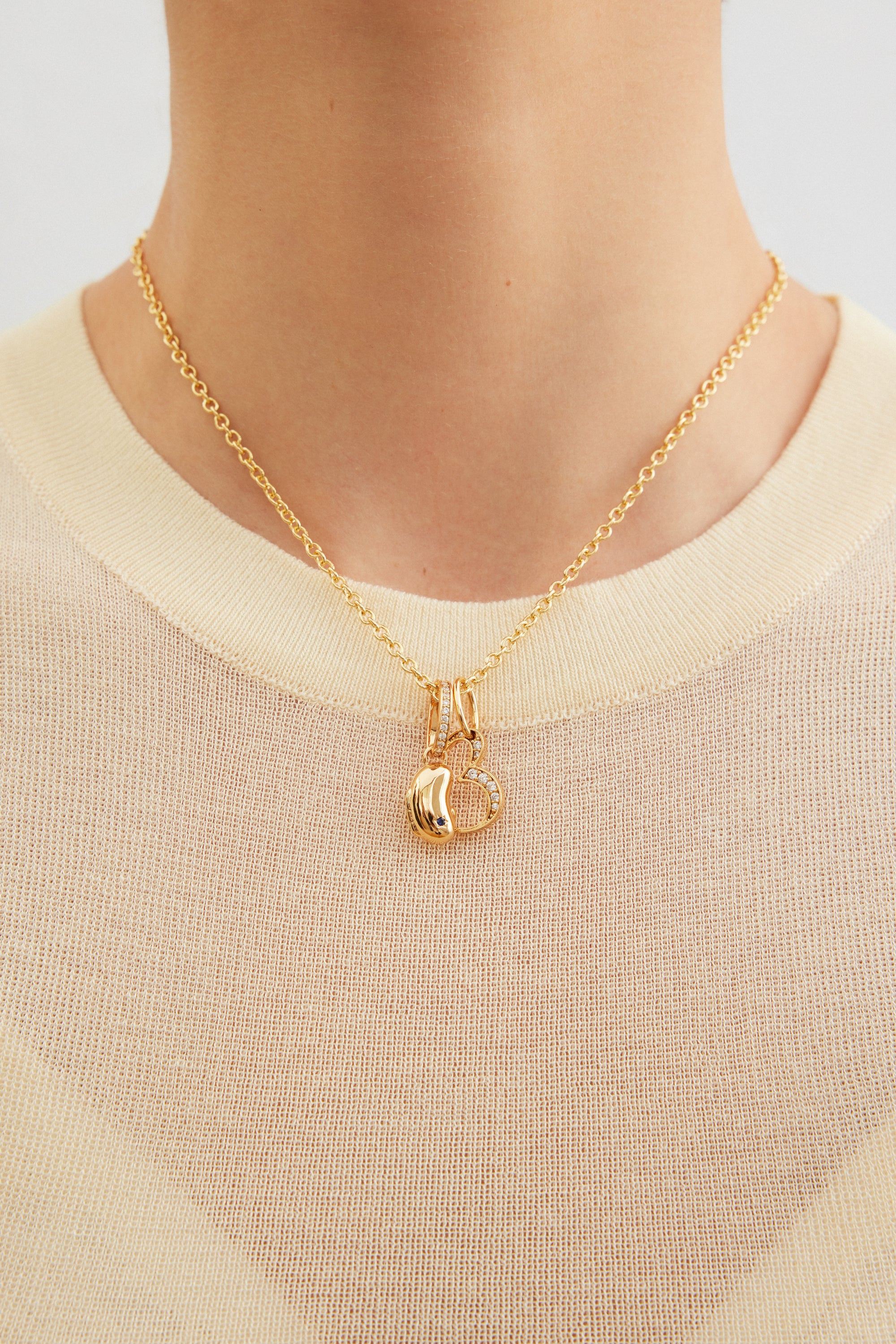 Gold Magic Bean Pendant