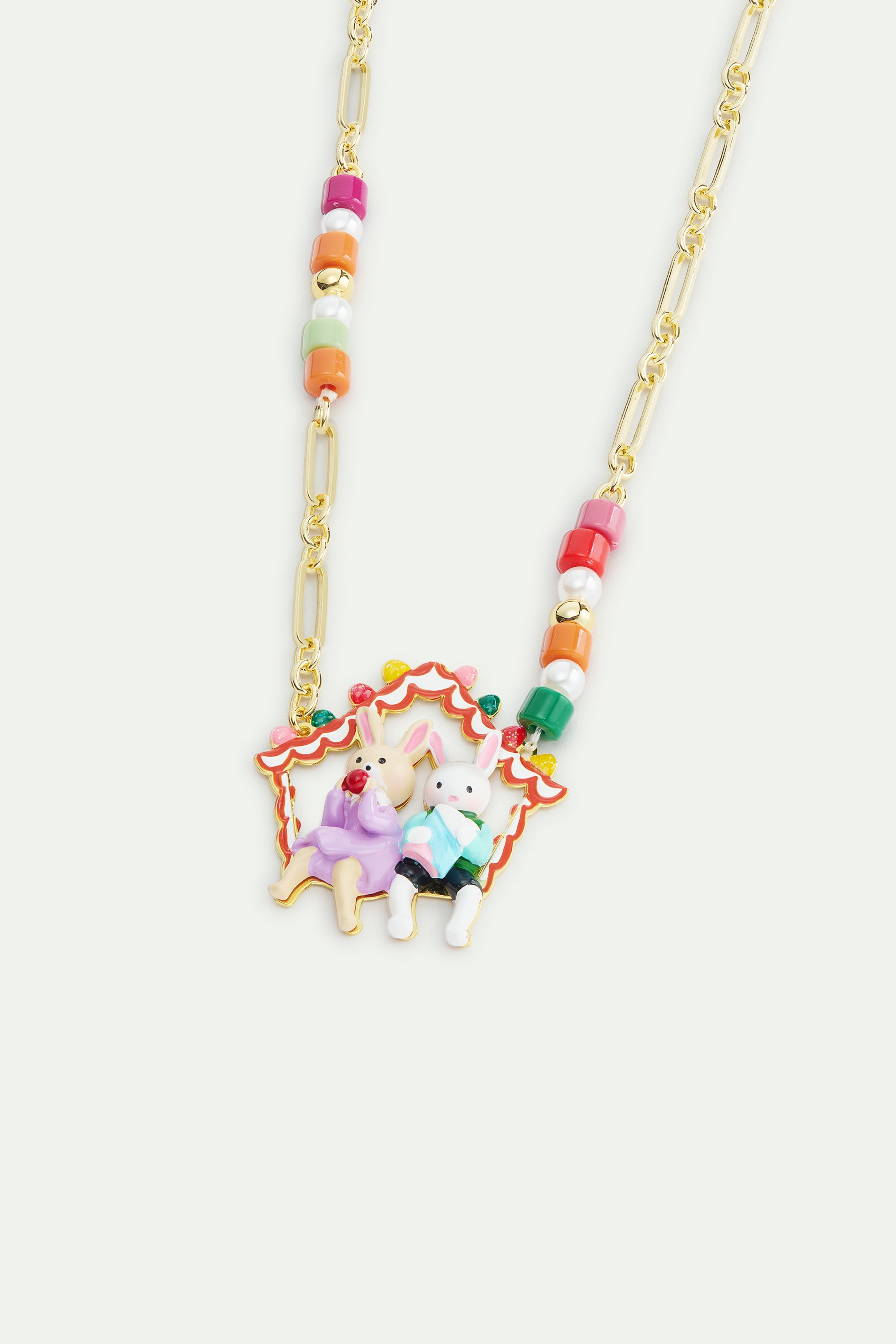 Hansel and Gretel pendant with colourful beads