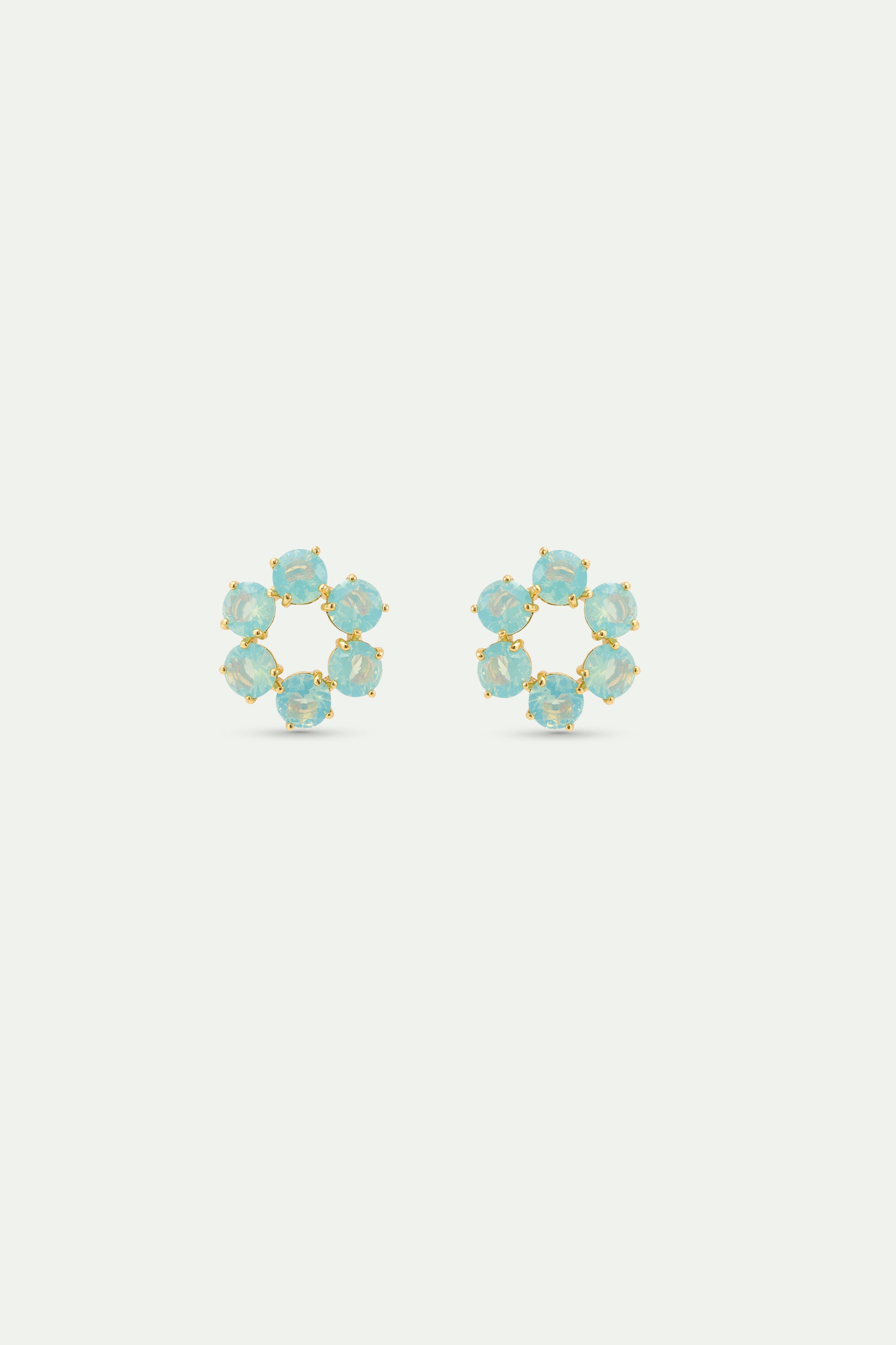 Glacier Blue six-stone earrings