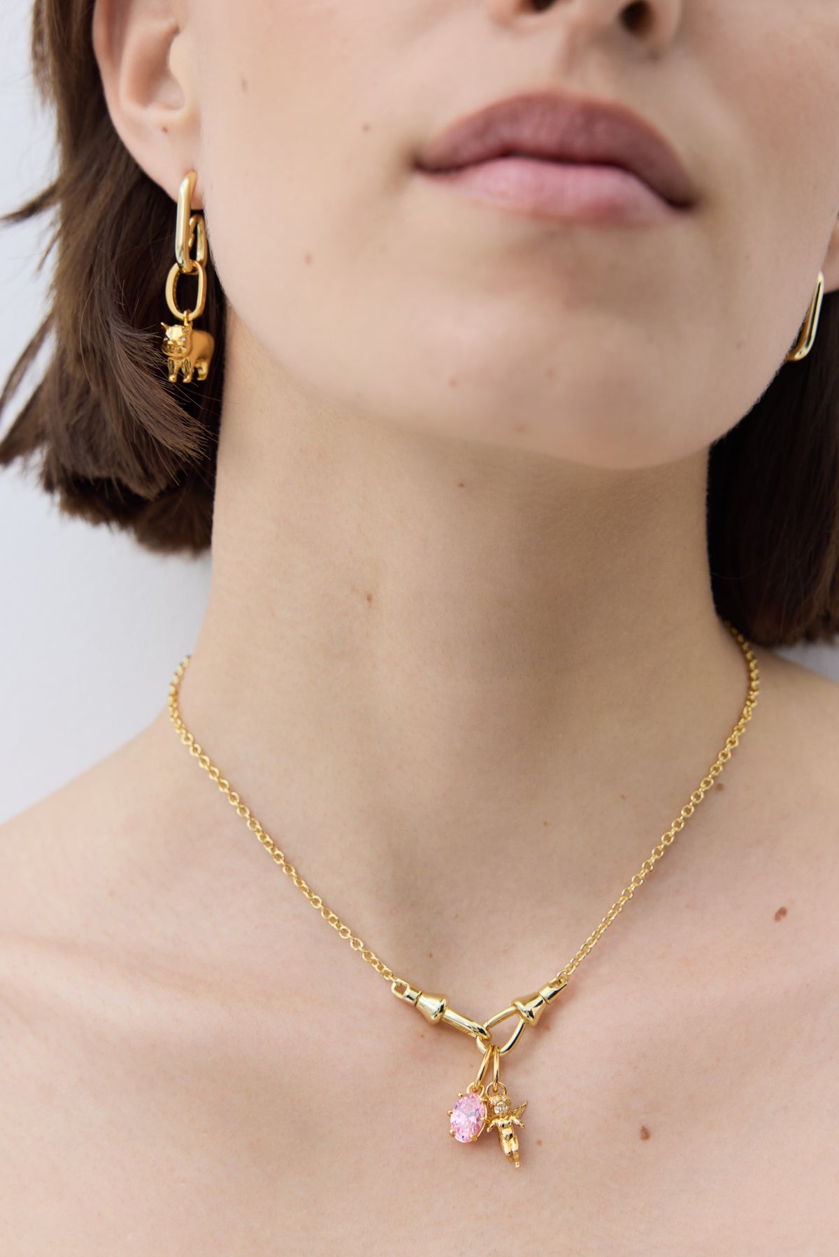 Collar de cadena fina de eslabones forçat
