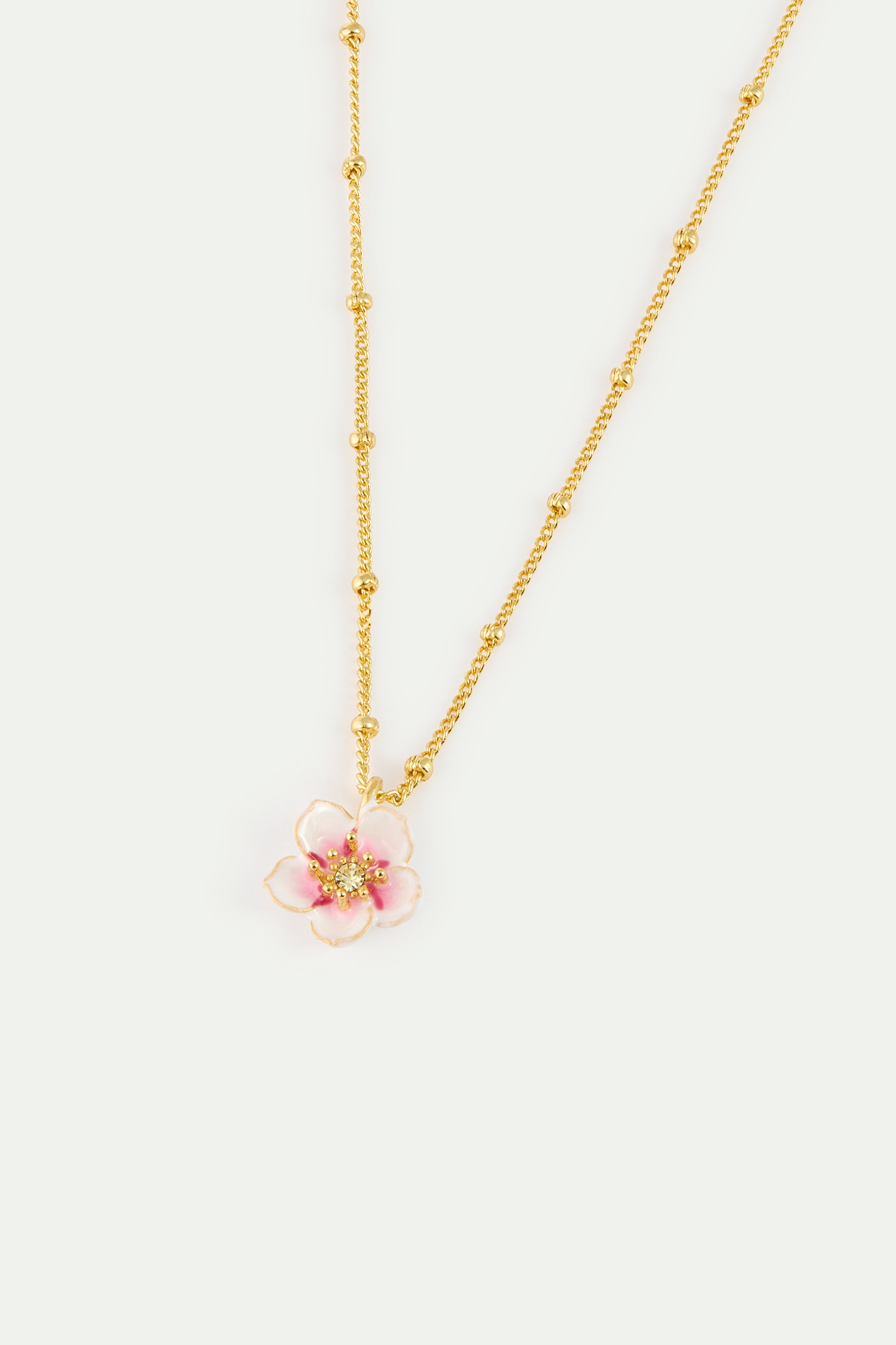 Mini cherry blossom pendant necklace