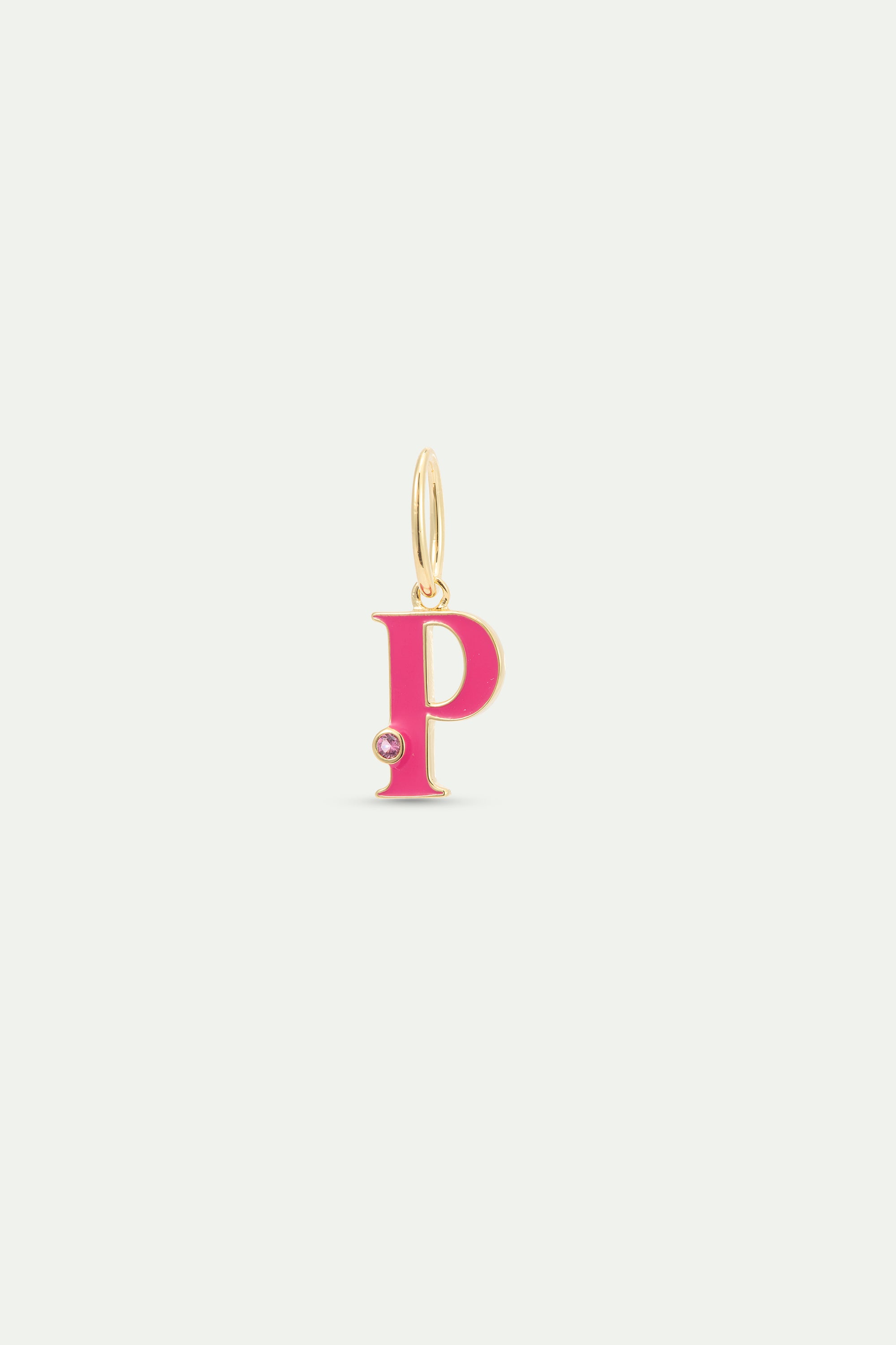Pink letter P pendant
