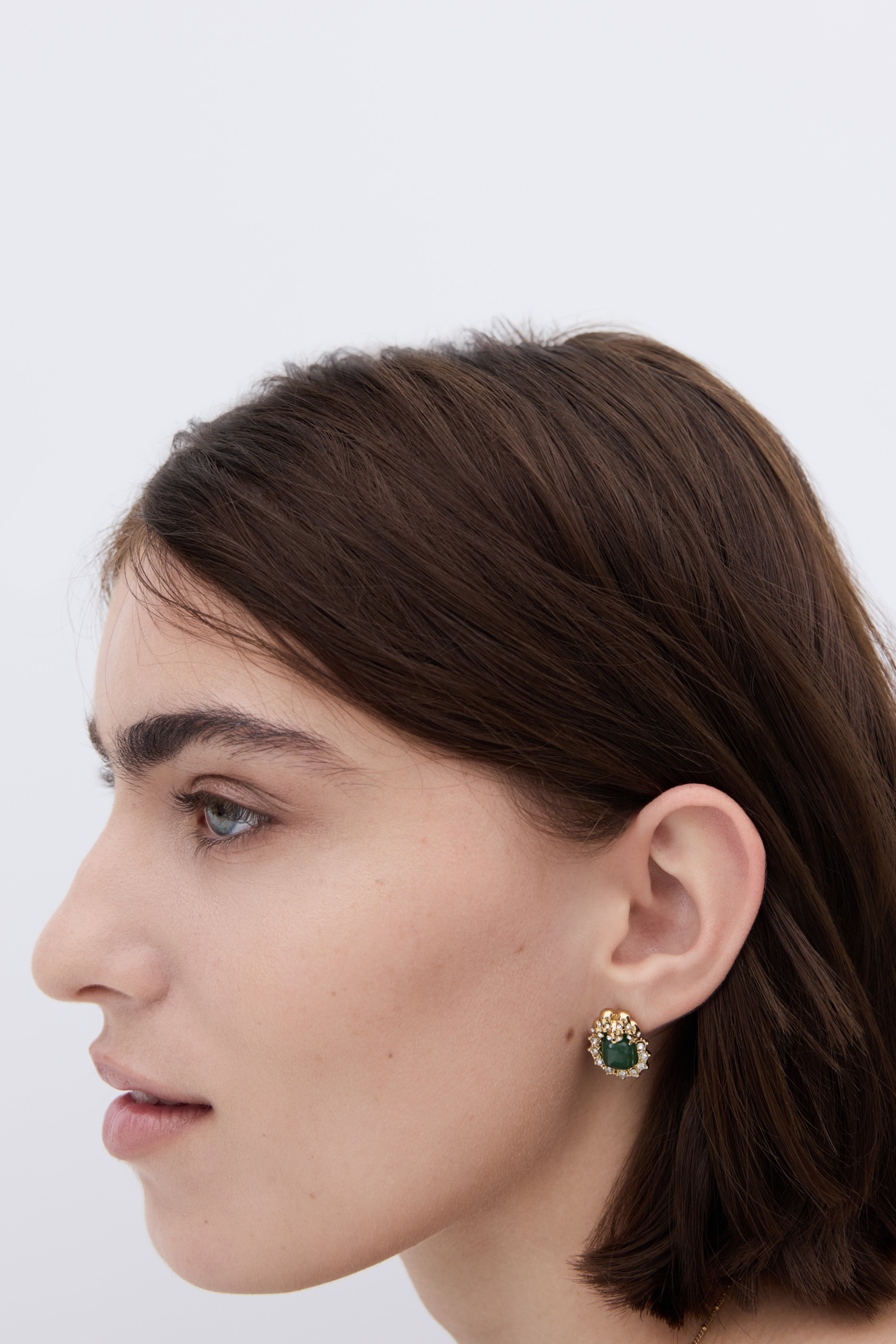 Pendientes de aventurina verde, calaveras y cristales