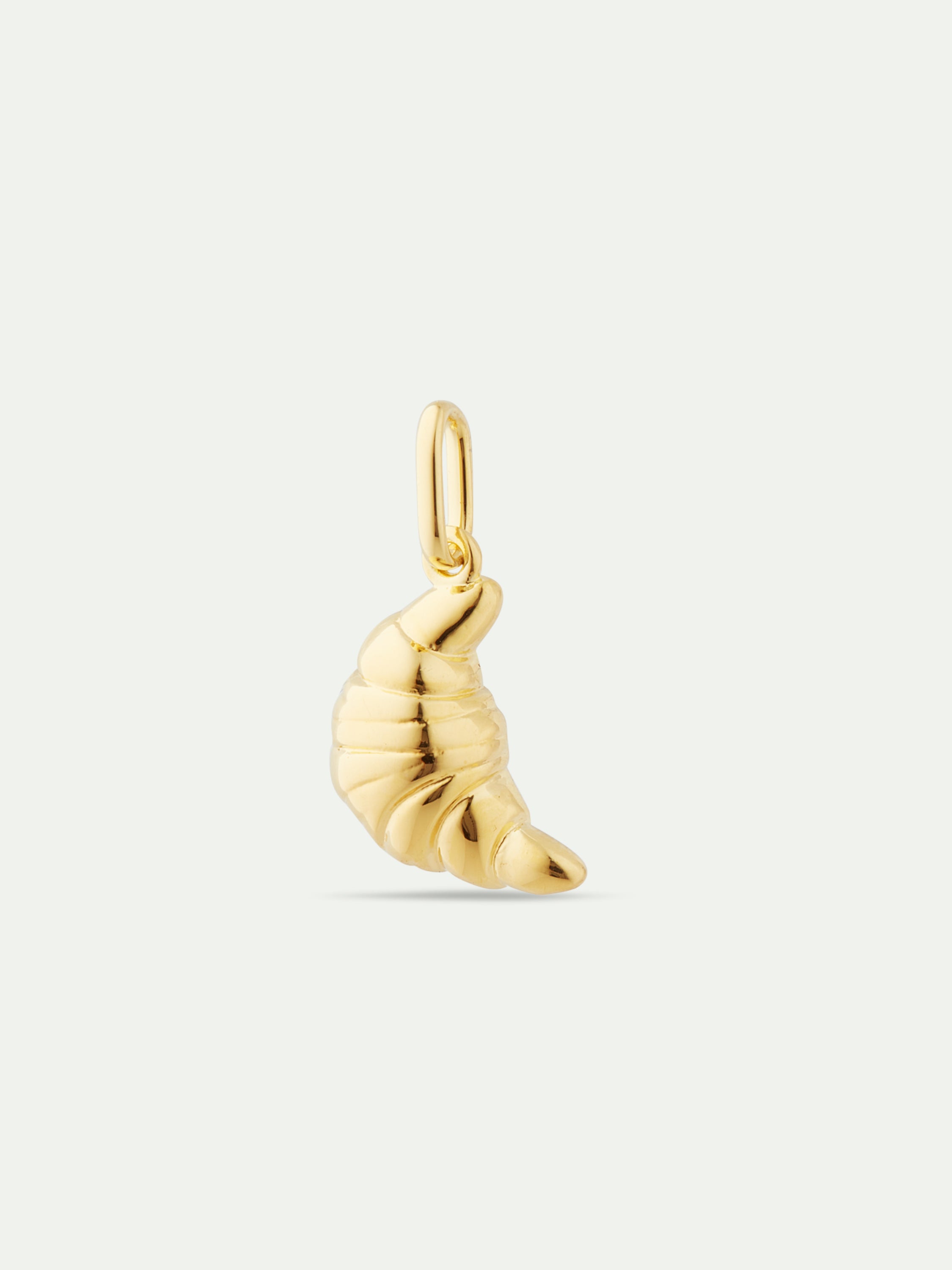 Golden croissant pendant