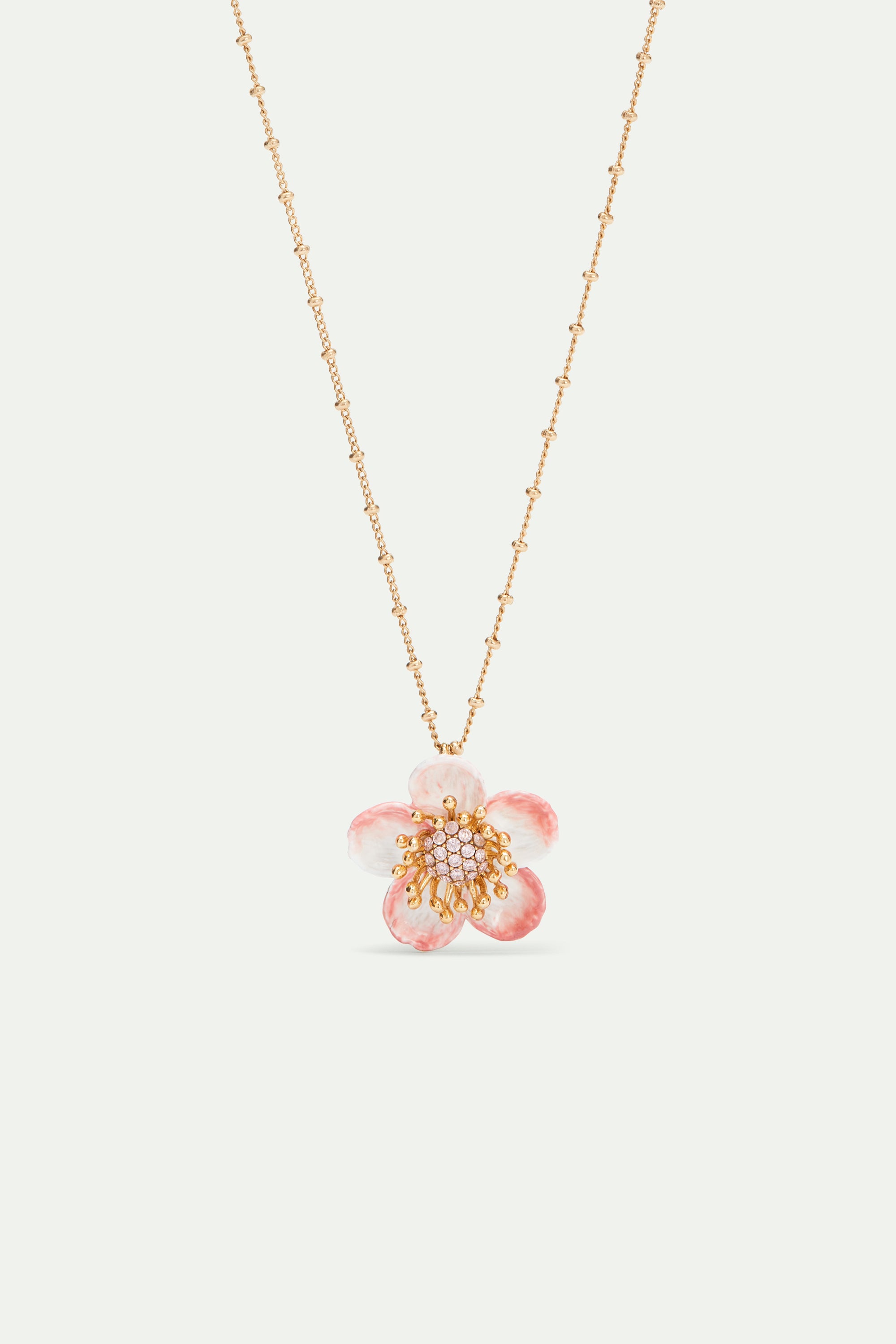 Apple blossom pendant necklace