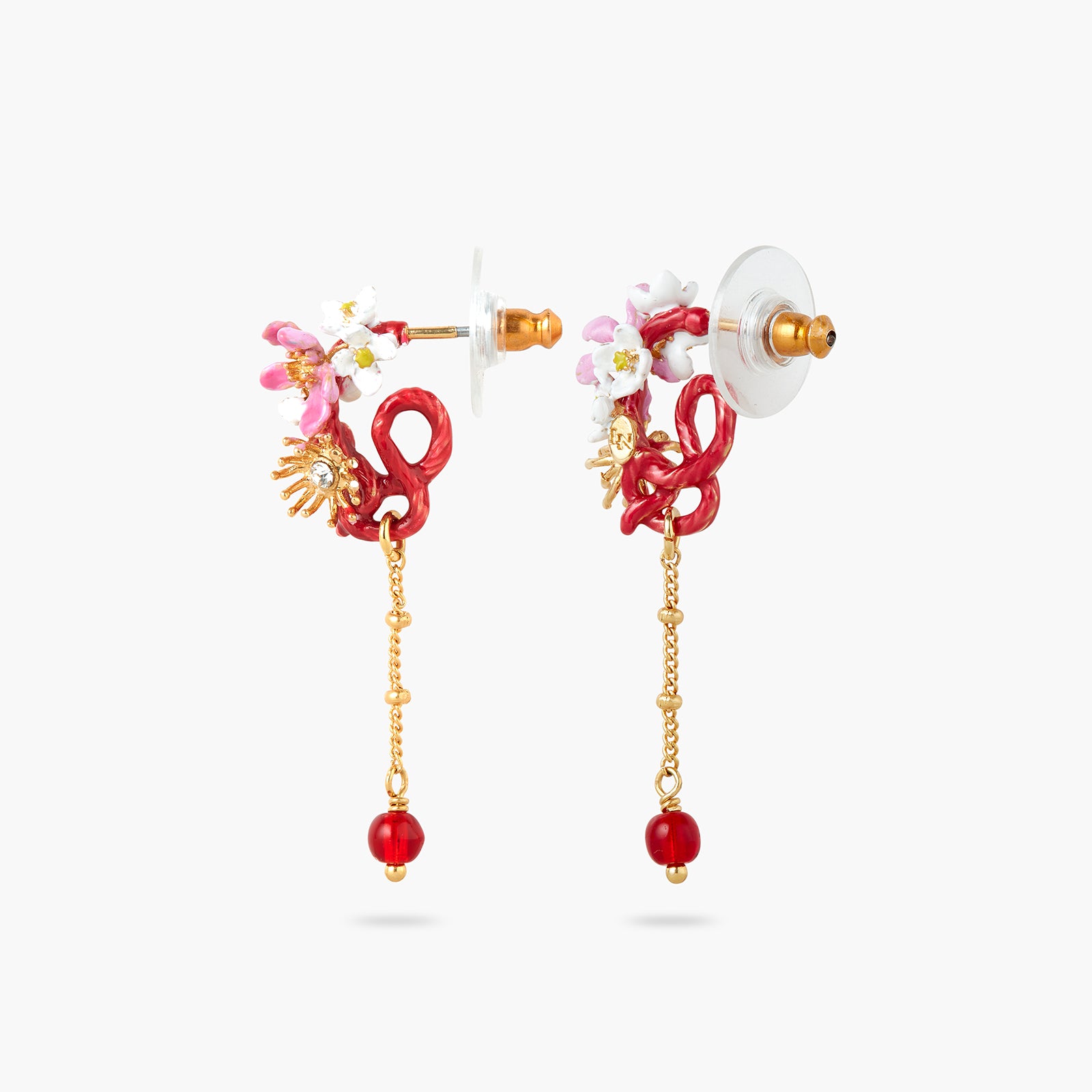 Flower post earrings