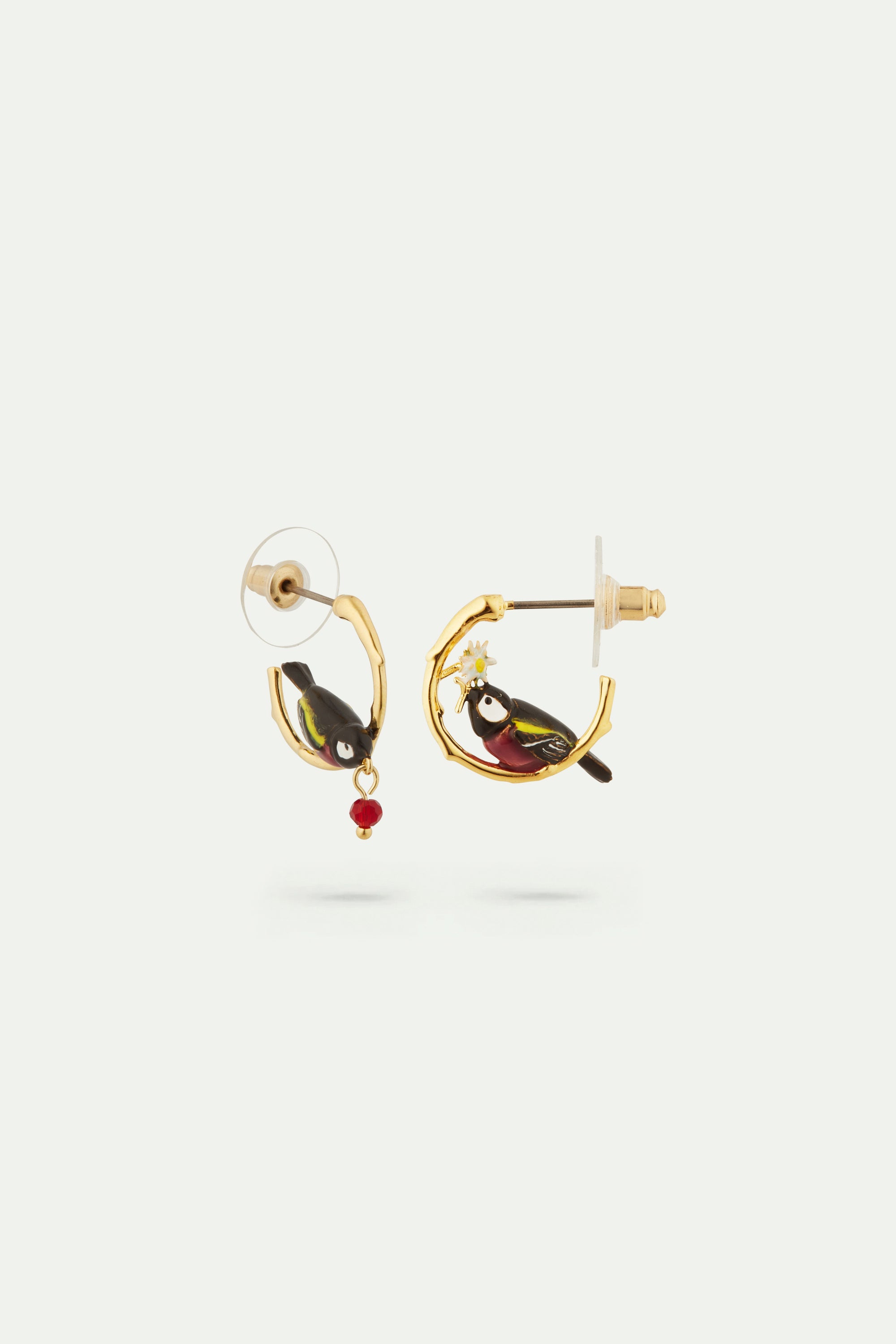 Asymmetrical varied tit hoop earrings