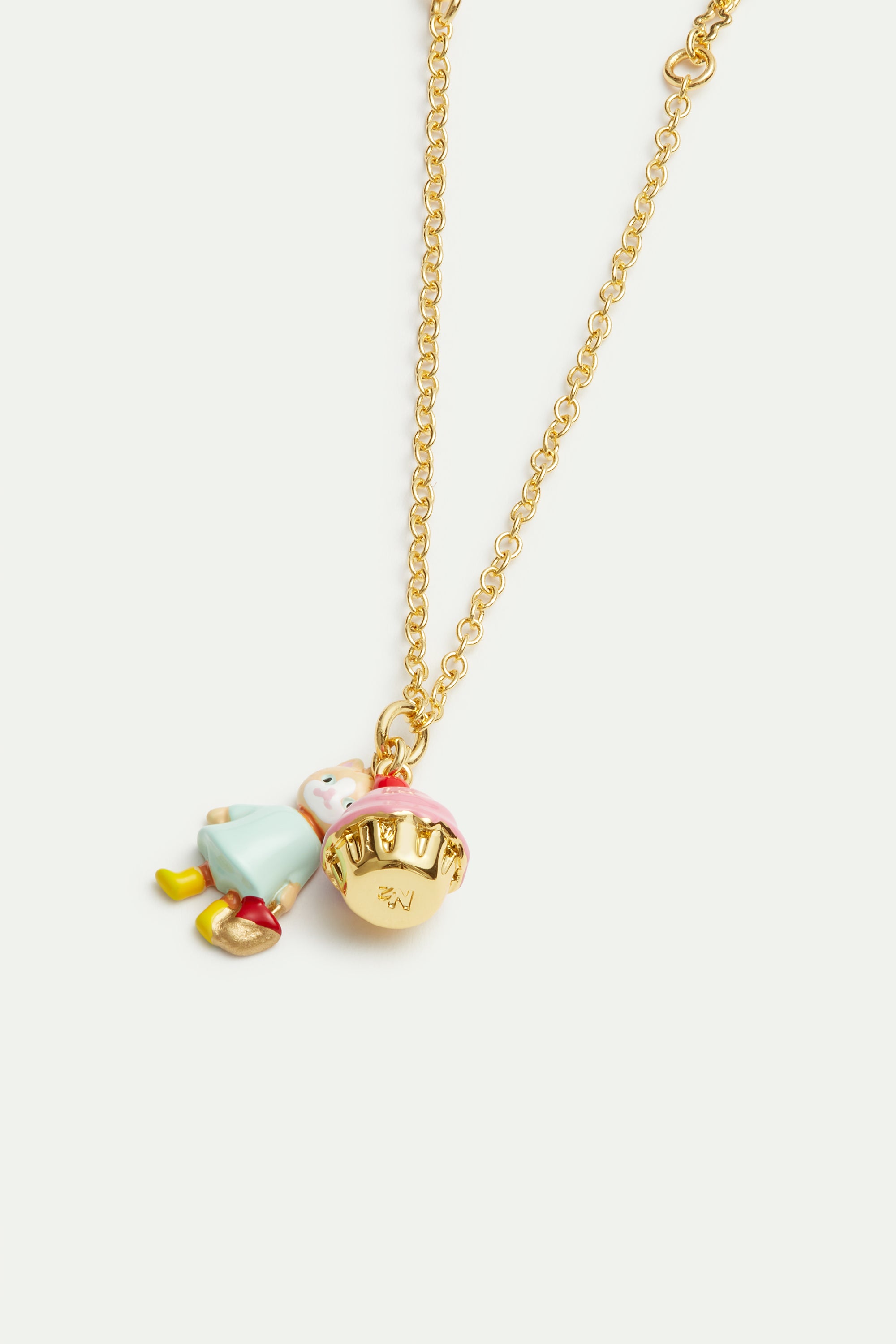 Ginger cat and pastry pendant bracelet