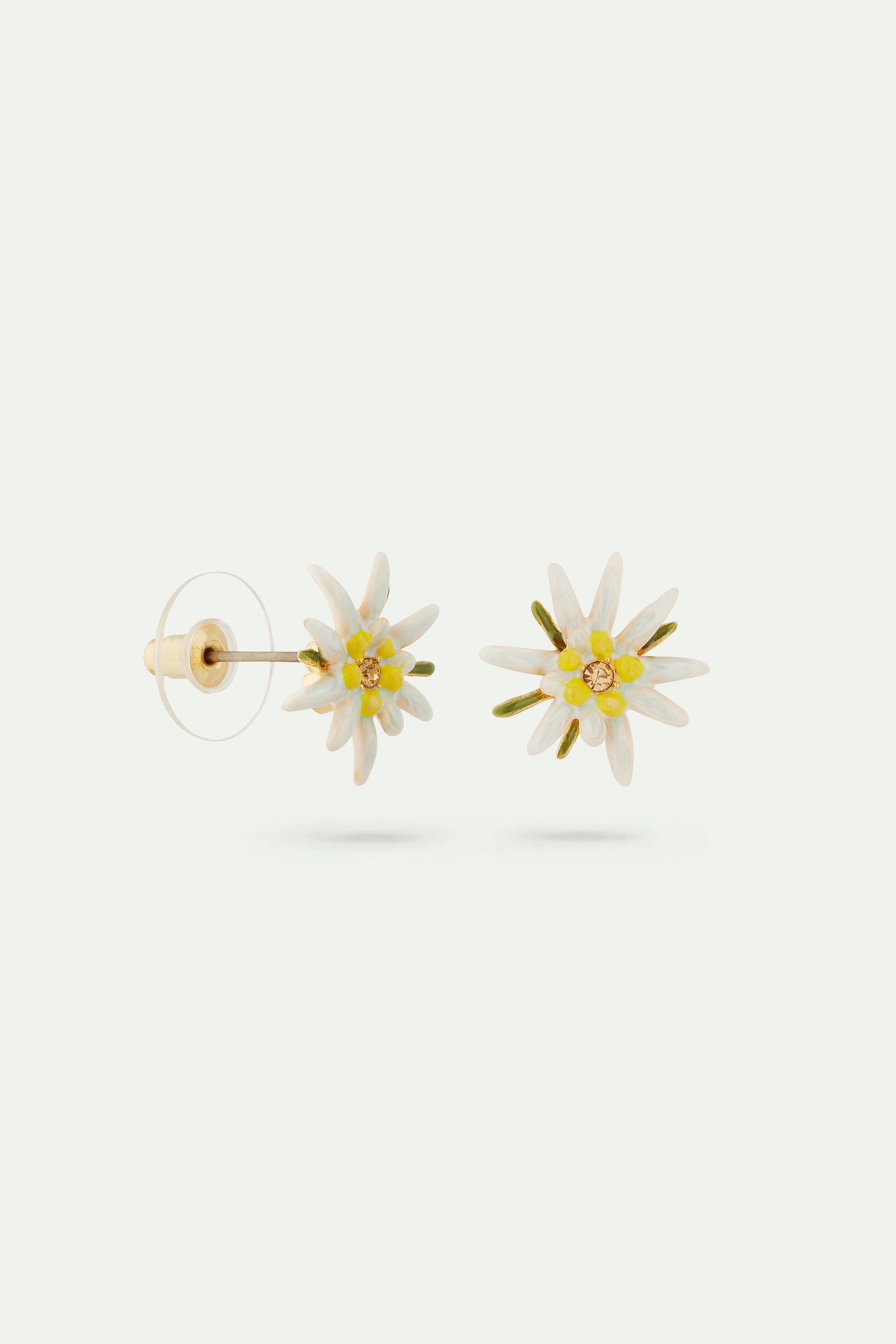 Edelweiss flower post earrings