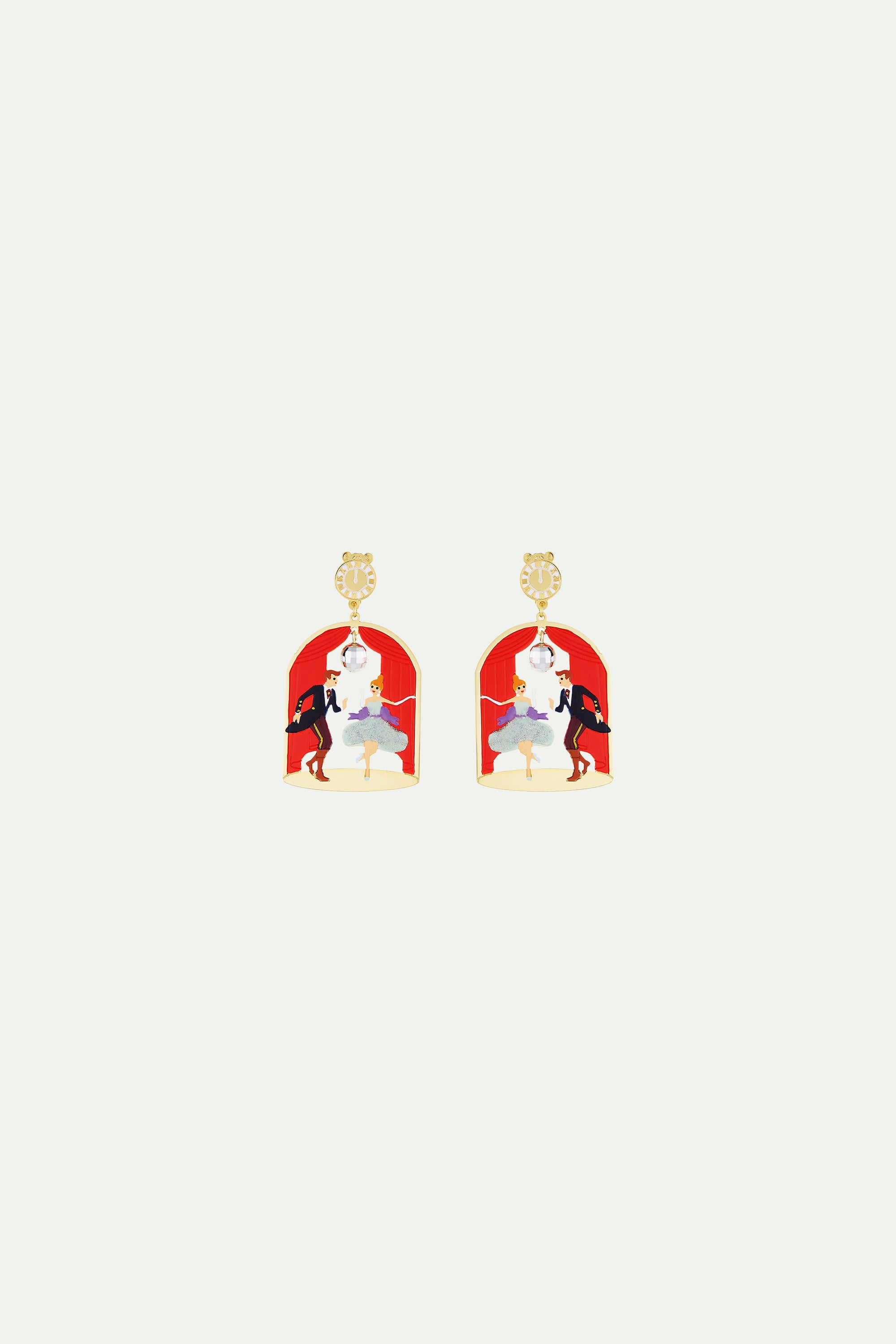 Cinderella and Prince clip-on earrings