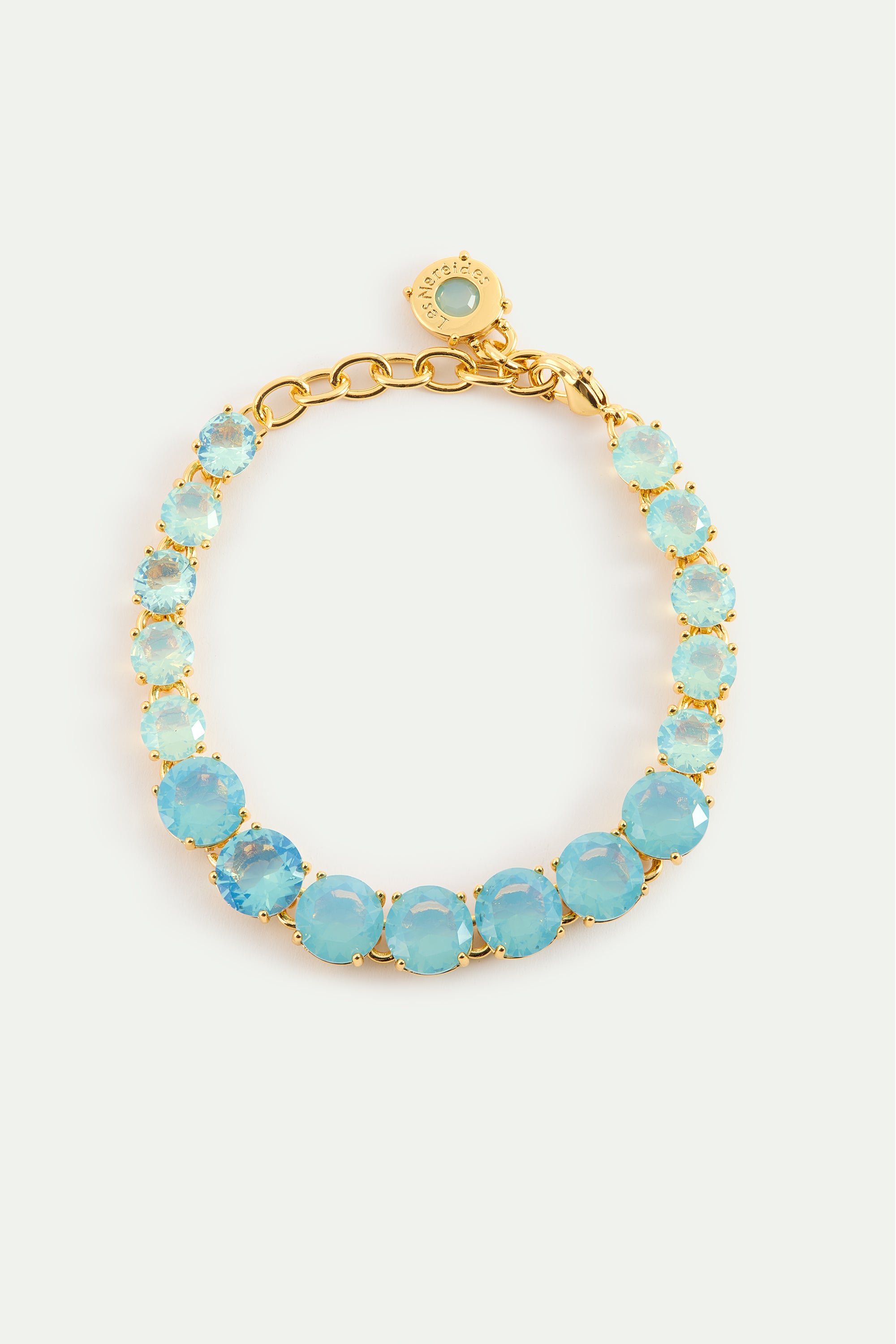 Single row Glacier Blue Diamantine bracelet