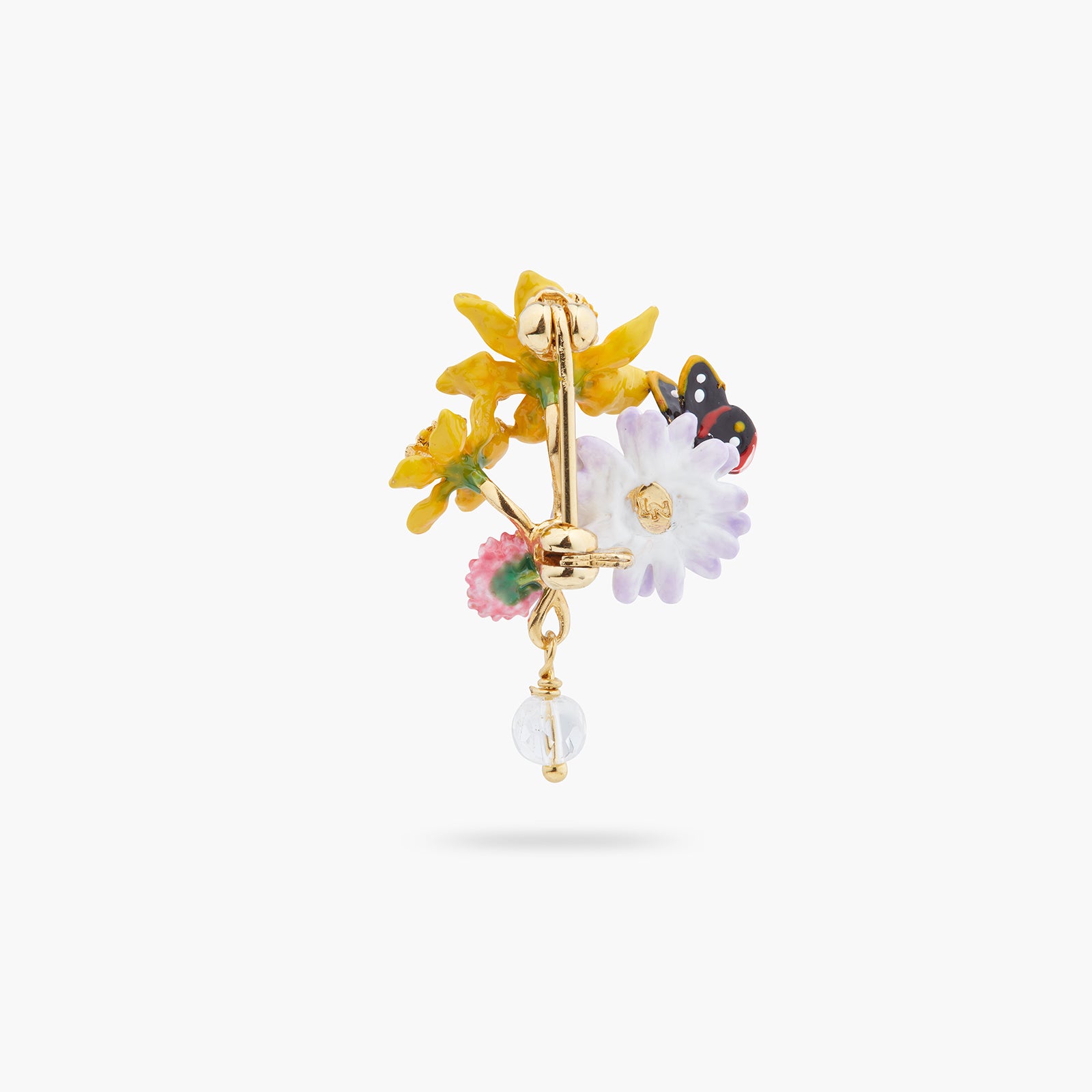 Flower and butterfly brooch