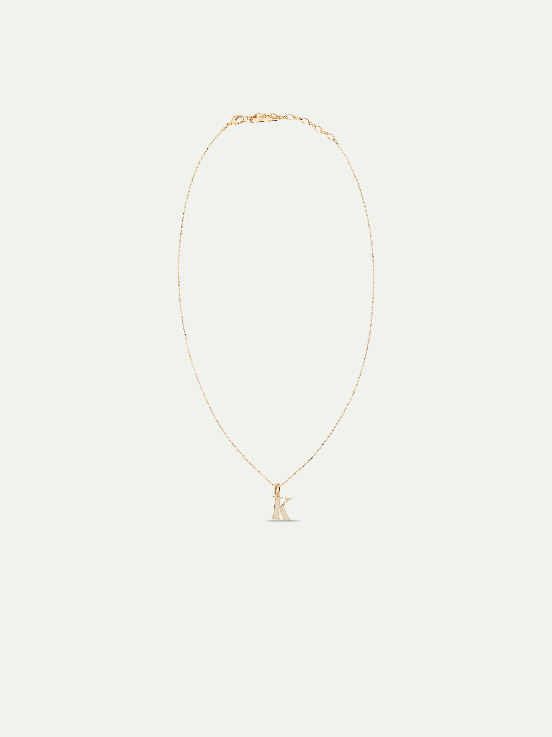 Letter K pendant necklace