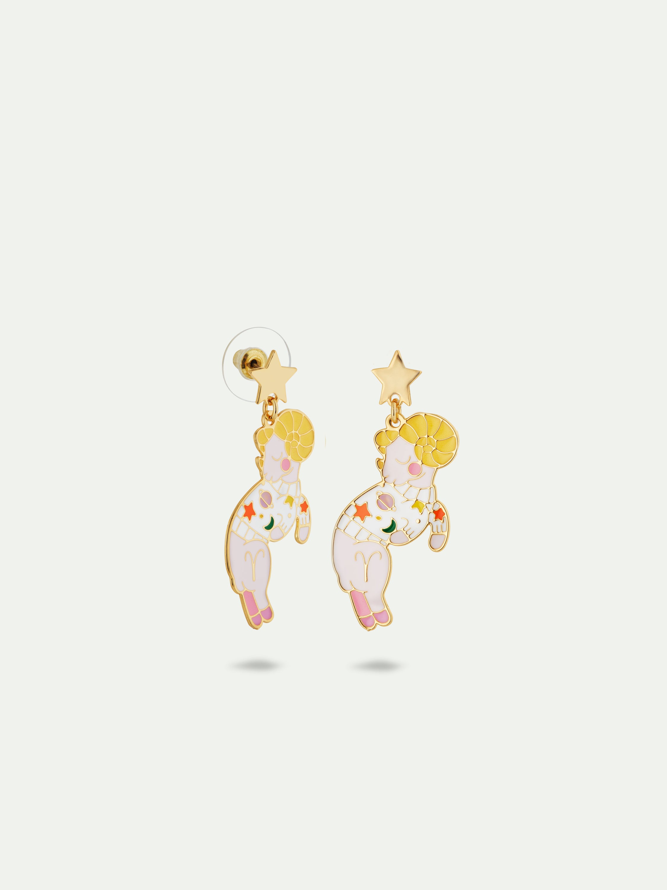 Aries astrological sign earrings