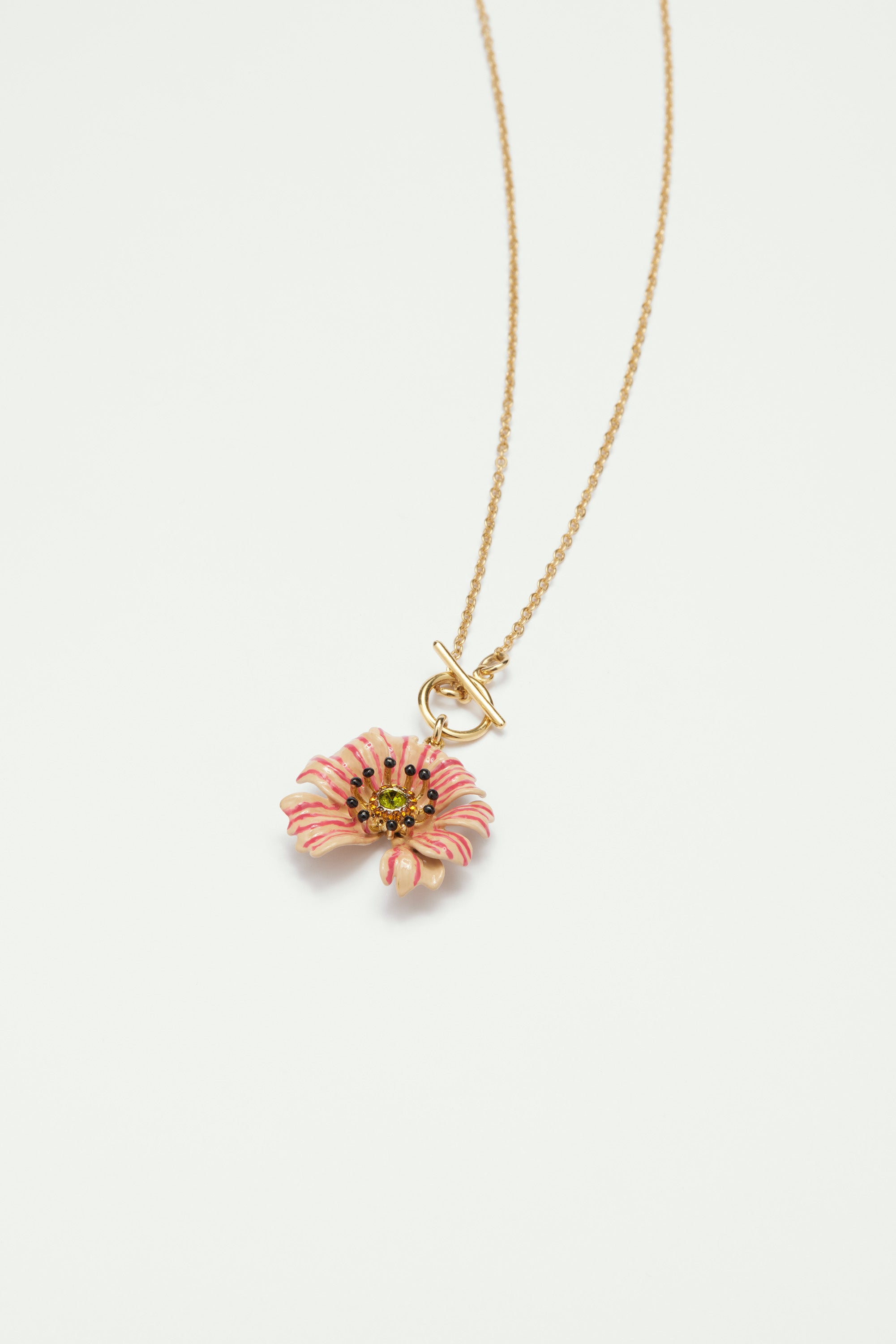 Cosmos flower pendant necklace