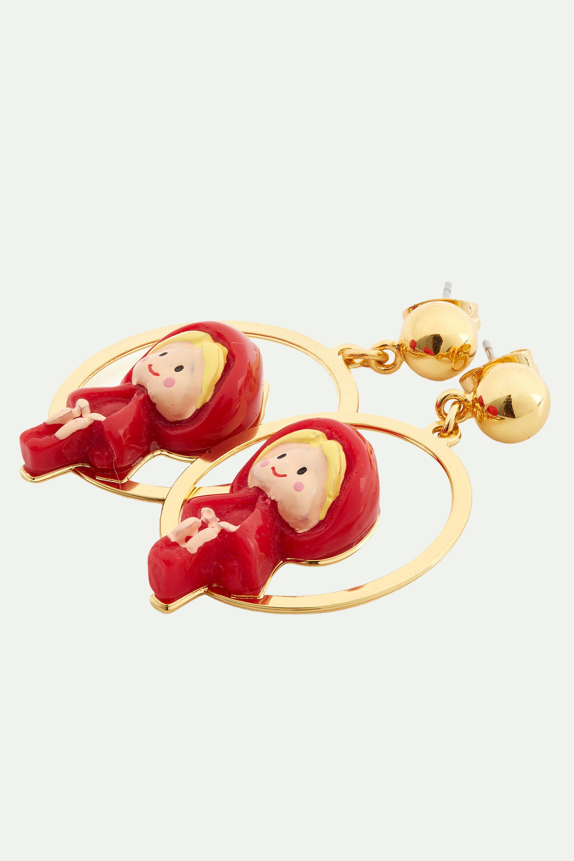 Little Red Riding Hood post earrings