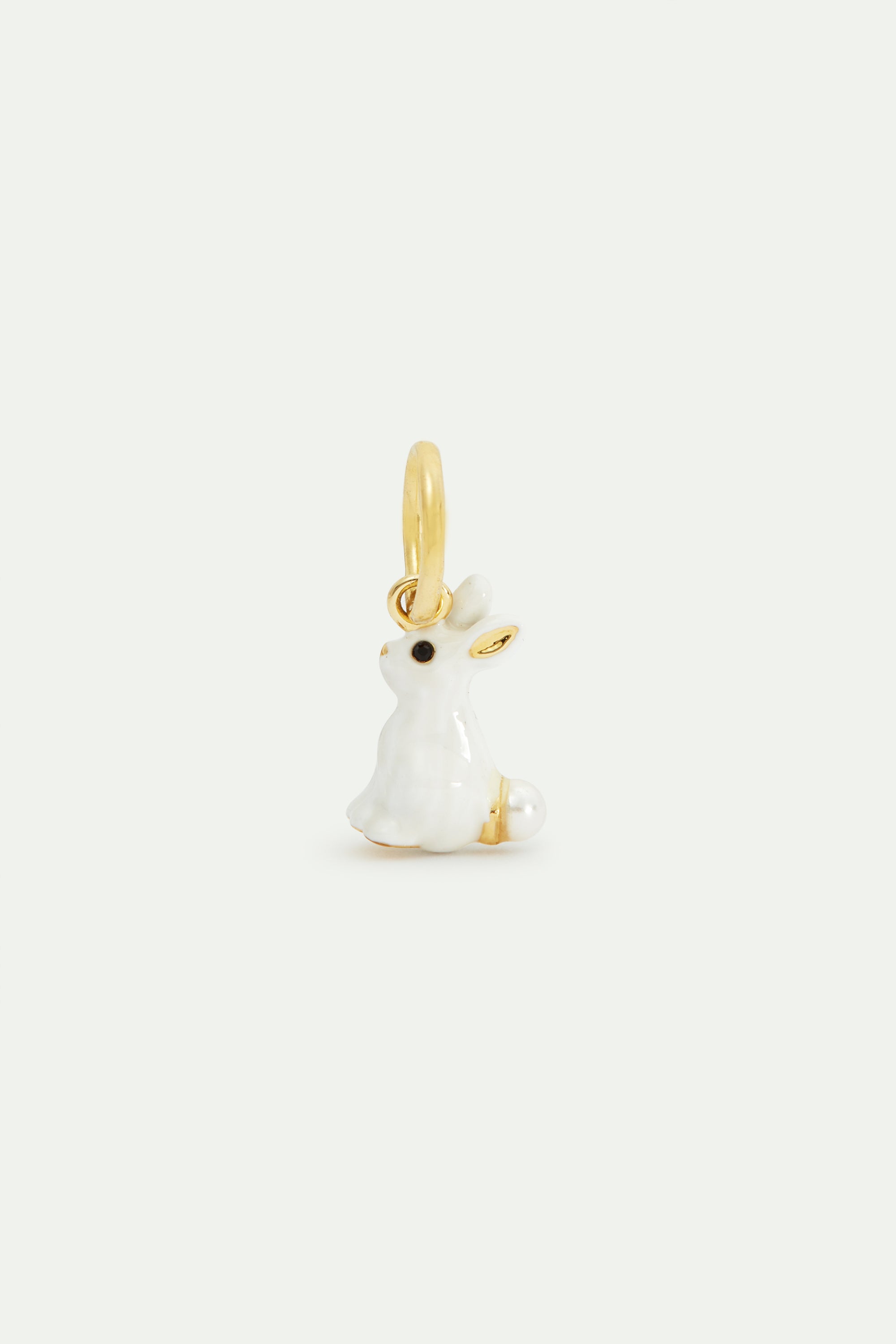 White rabbit and pearl pendant, Clairvoyance and Comfort