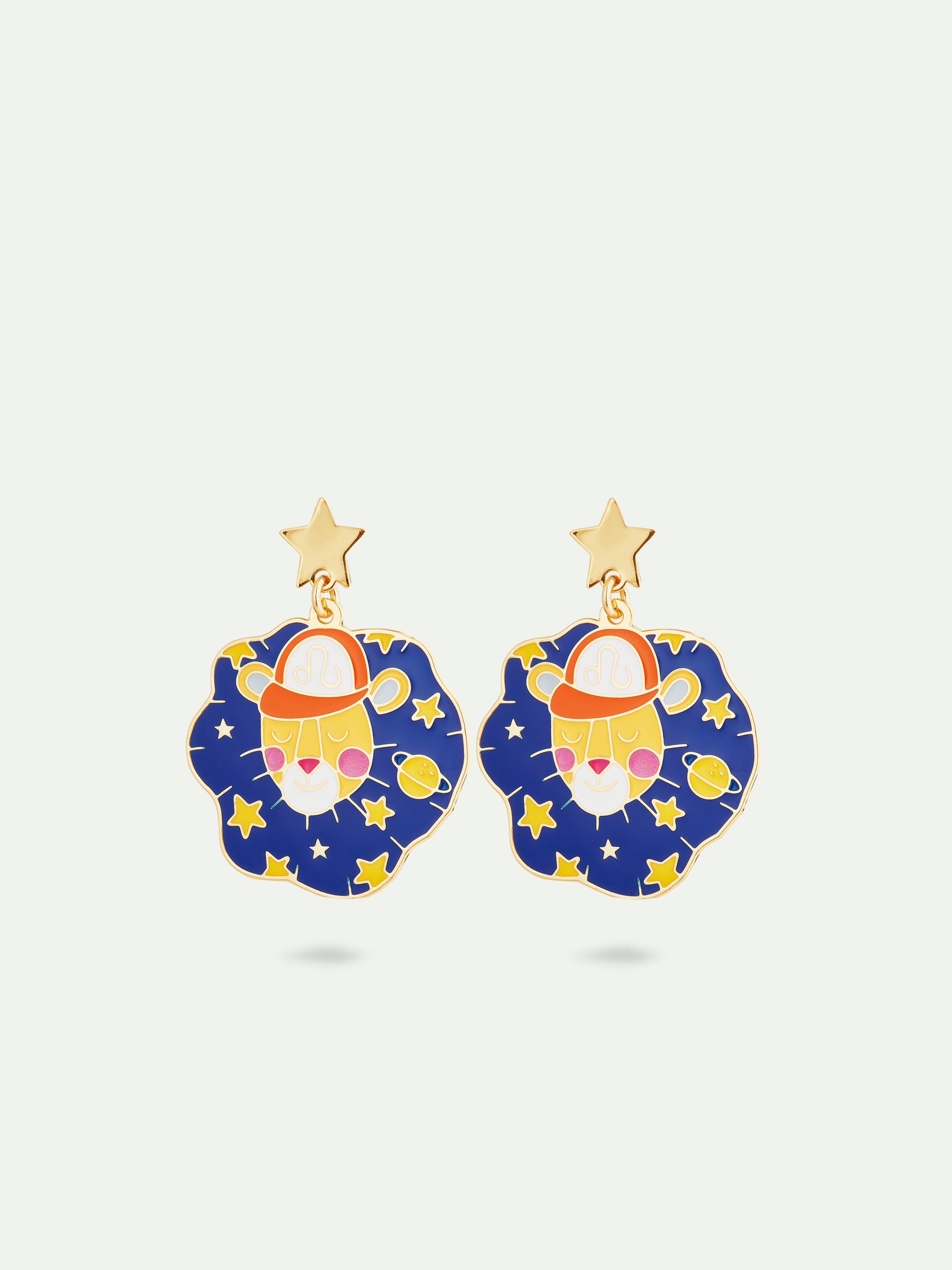 Leo astrological sign earrings