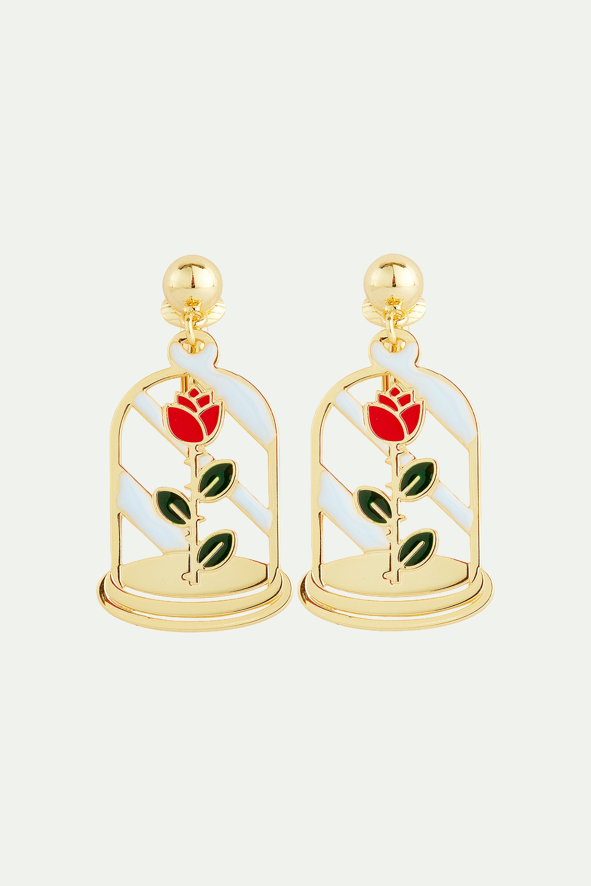 Enchanted rose post earrings