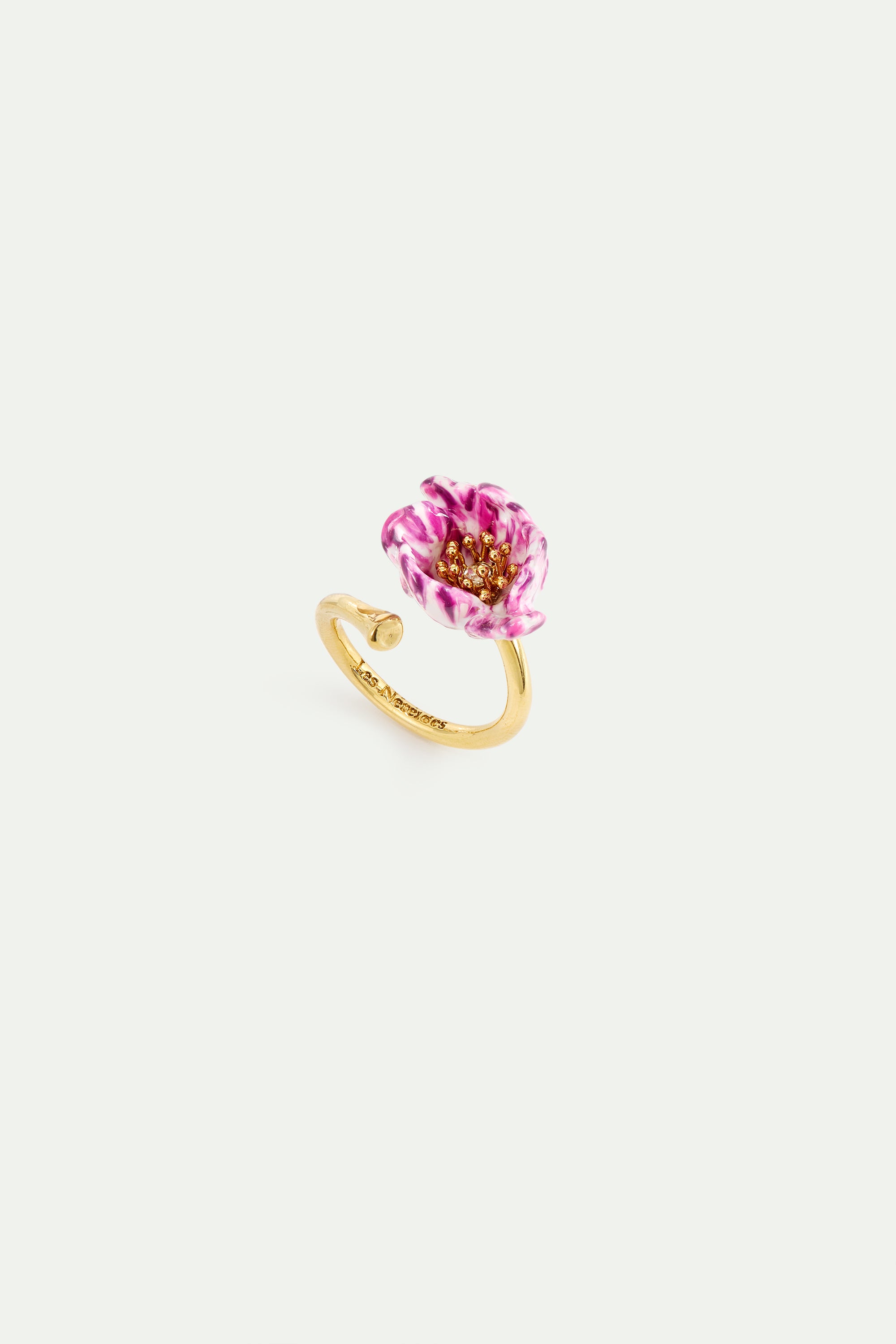 Anillo ajustable tulipán violeta